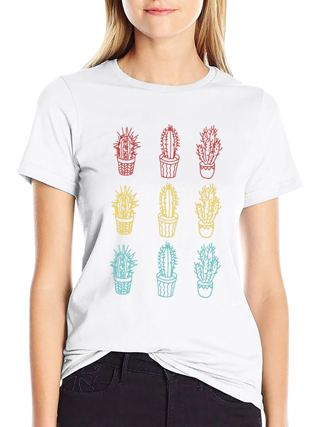 Cactus Graphic Tee - Trendy Unisex T-Shirt