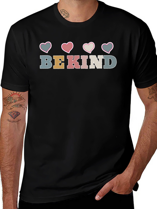 Be Kind Heart Graphic Crew Neck Tee