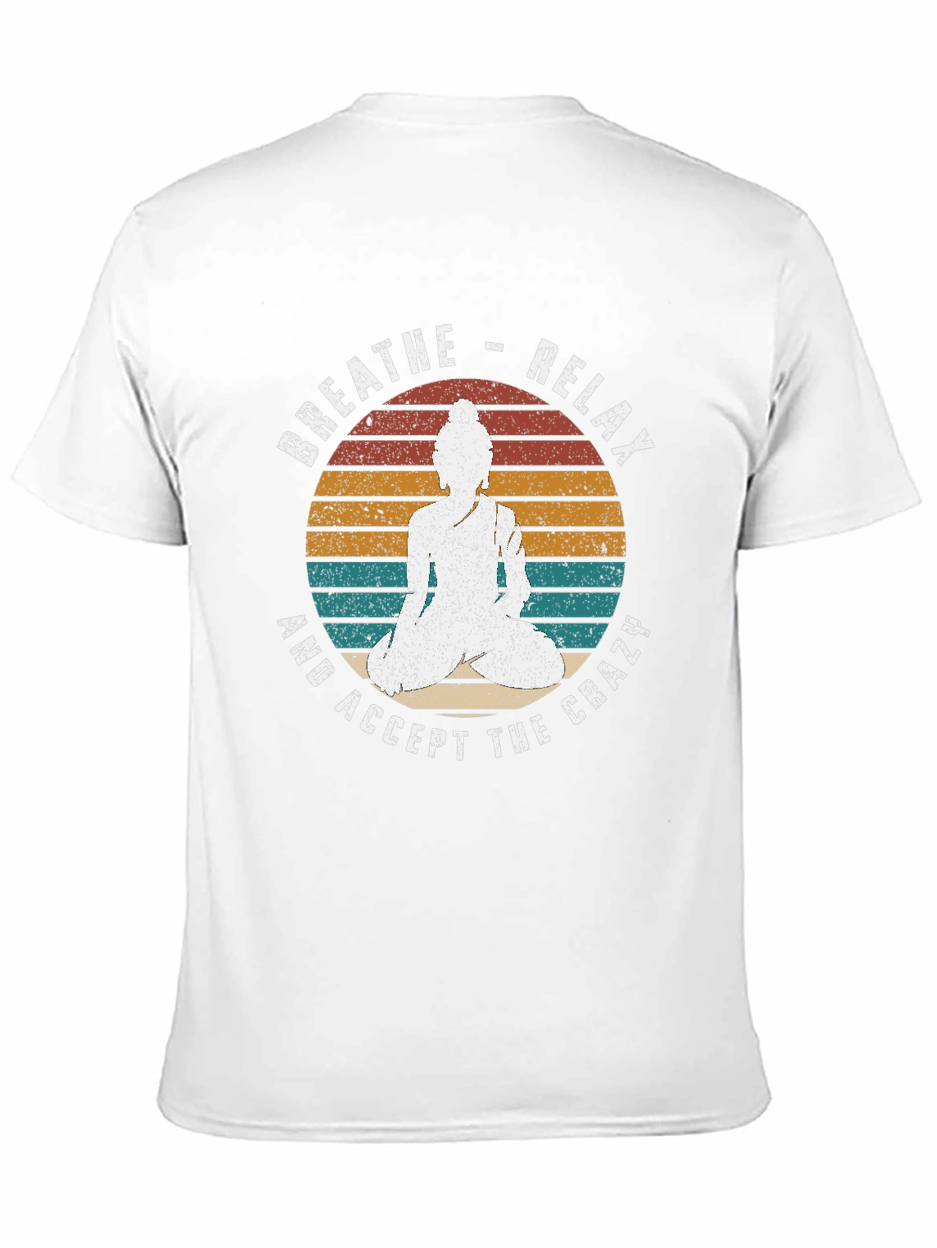 Breathe Relax Buddha Graphic Tee - Black T-Shirt