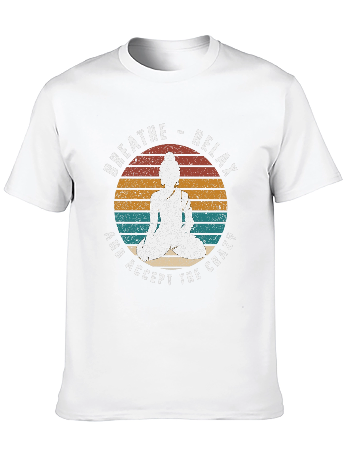 Breathe Relax Buddha Graphic Tee - Black T-Shirt