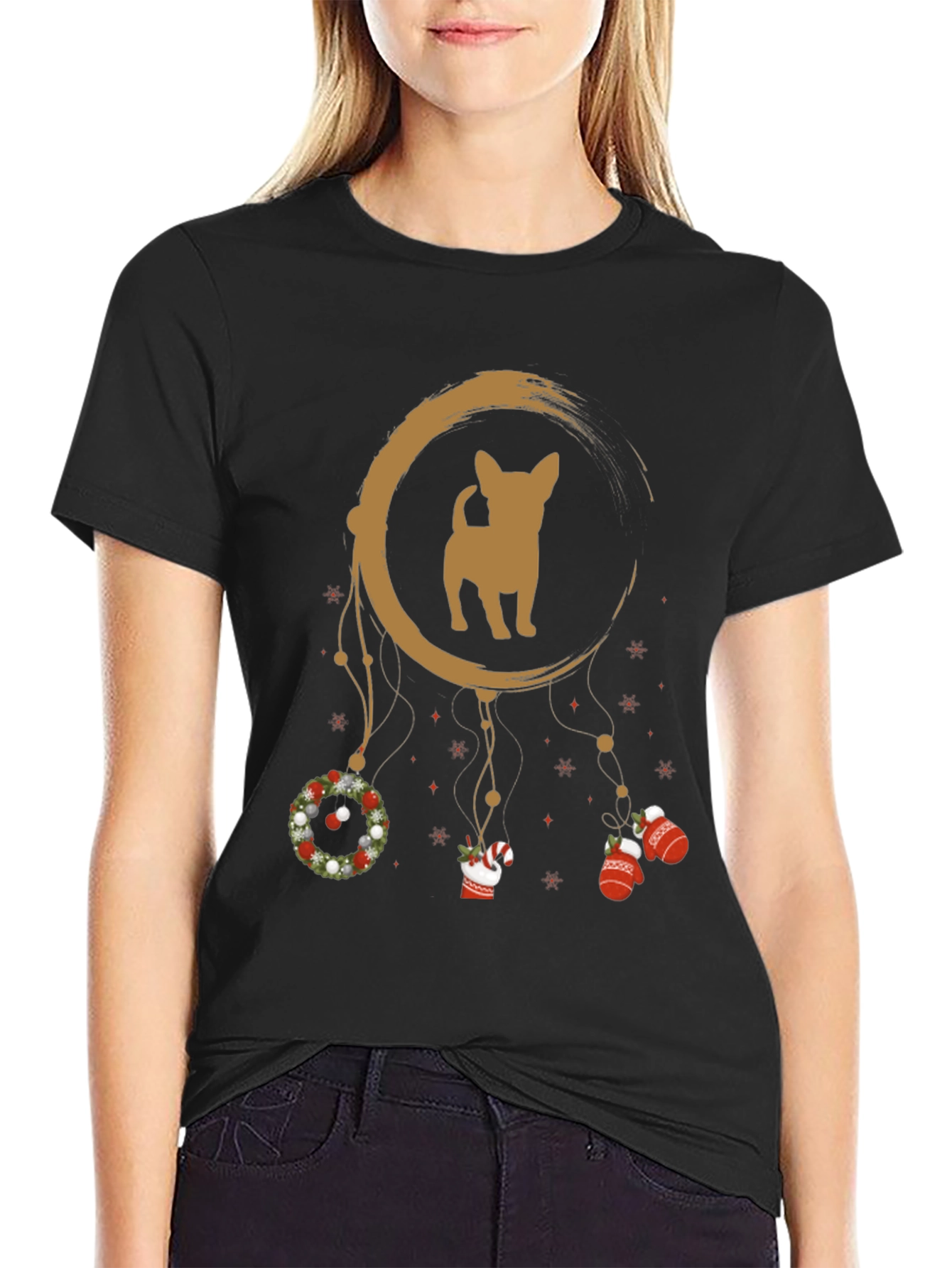 Chihuahua Christmas Dream Catcher Graphic Tee
