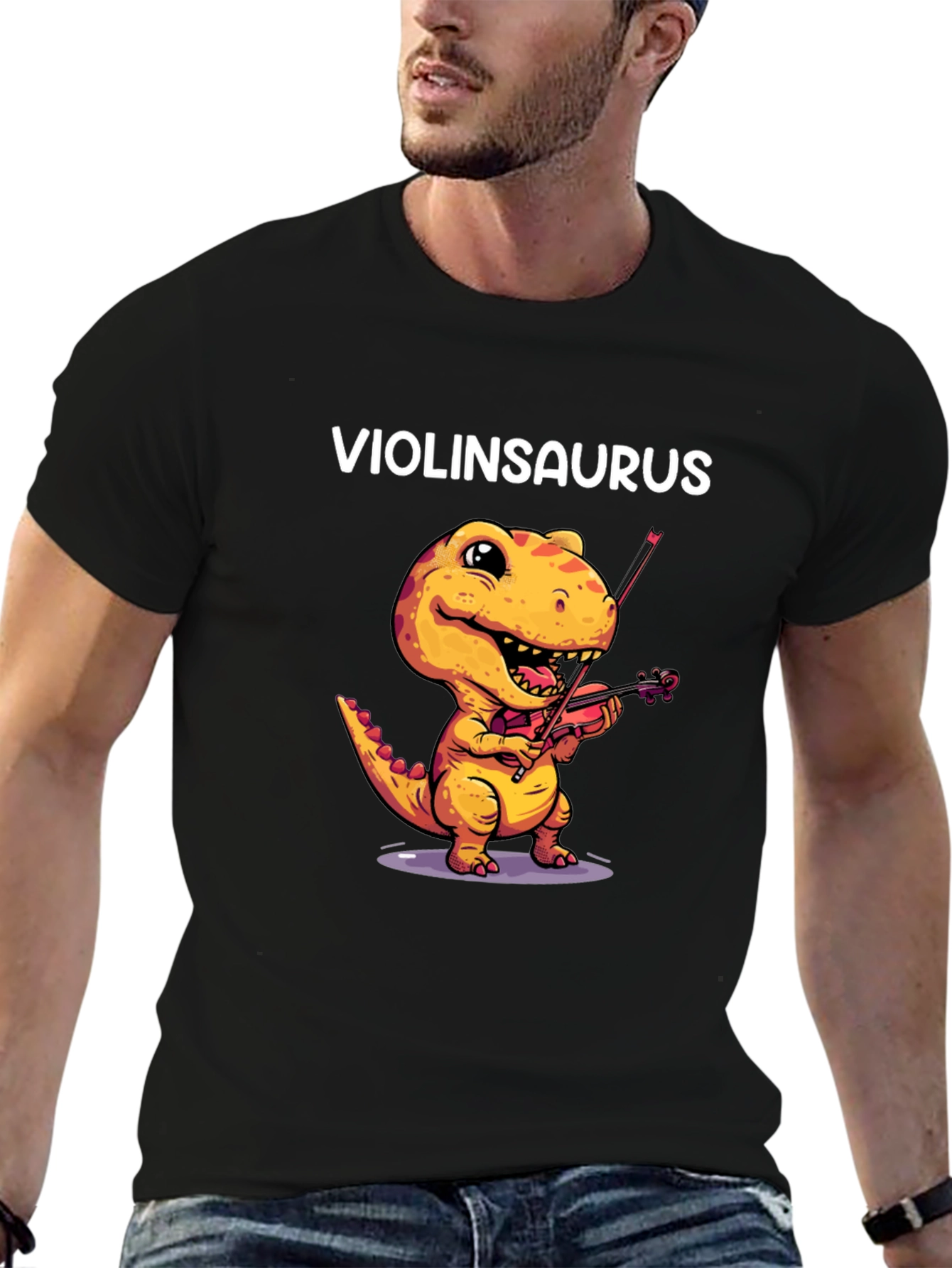 Violinsaurus T-Shirt - Dinosaur Violinist!