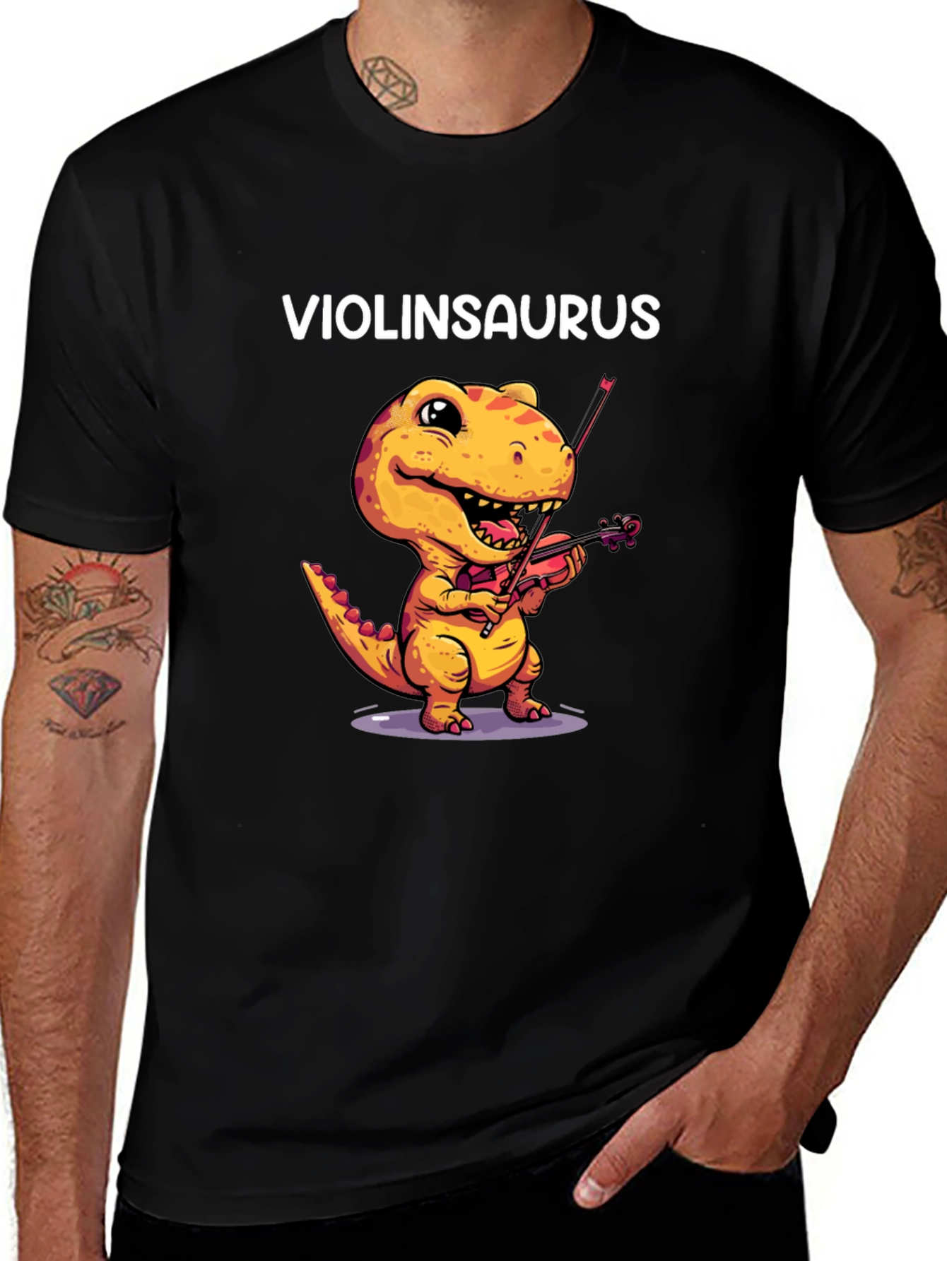 Violinsaurus T-Shirt - Dinosaur Violinist!