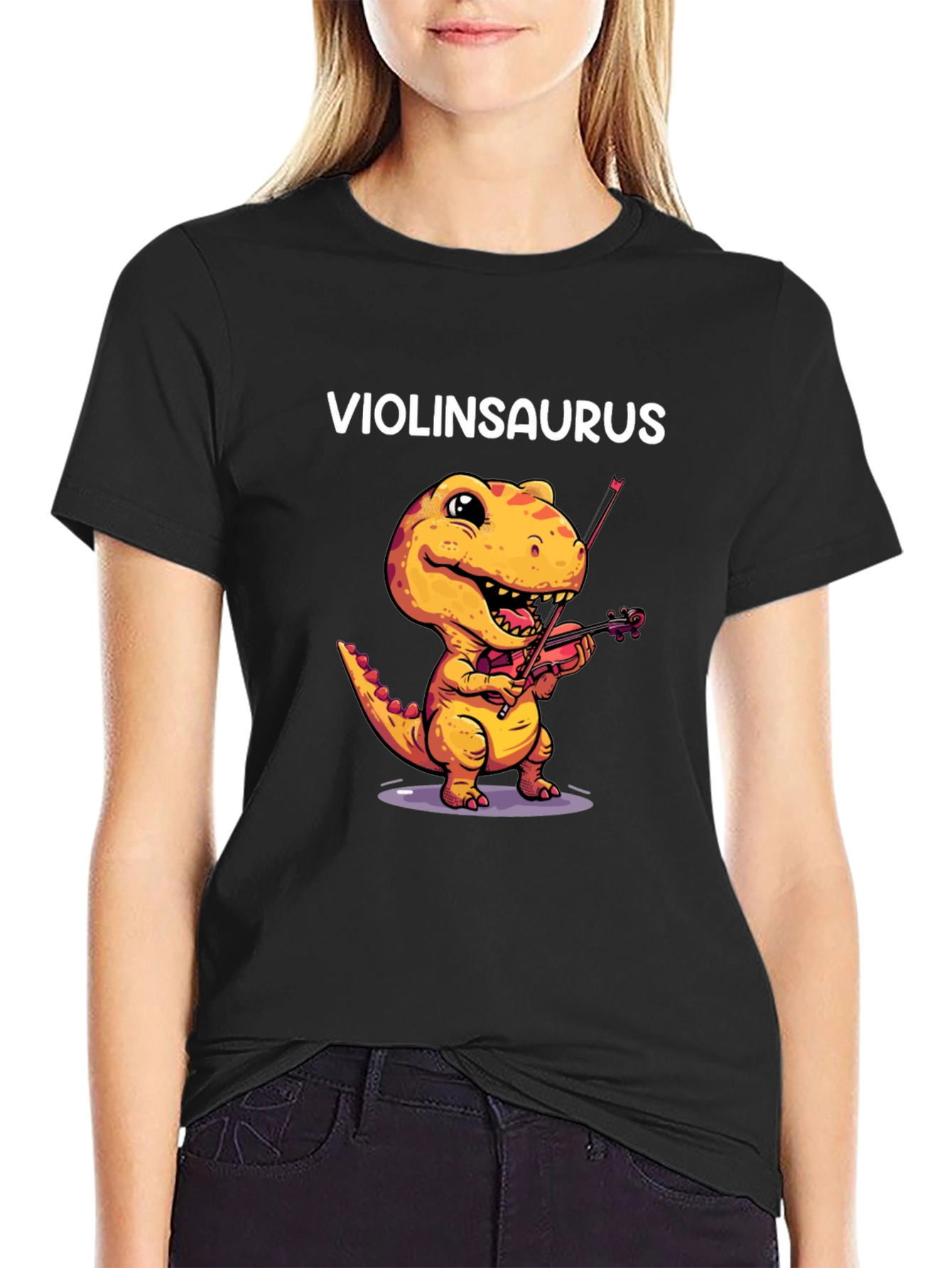 Violinsaurus T-Shirt - Dinosaur Violinist!
