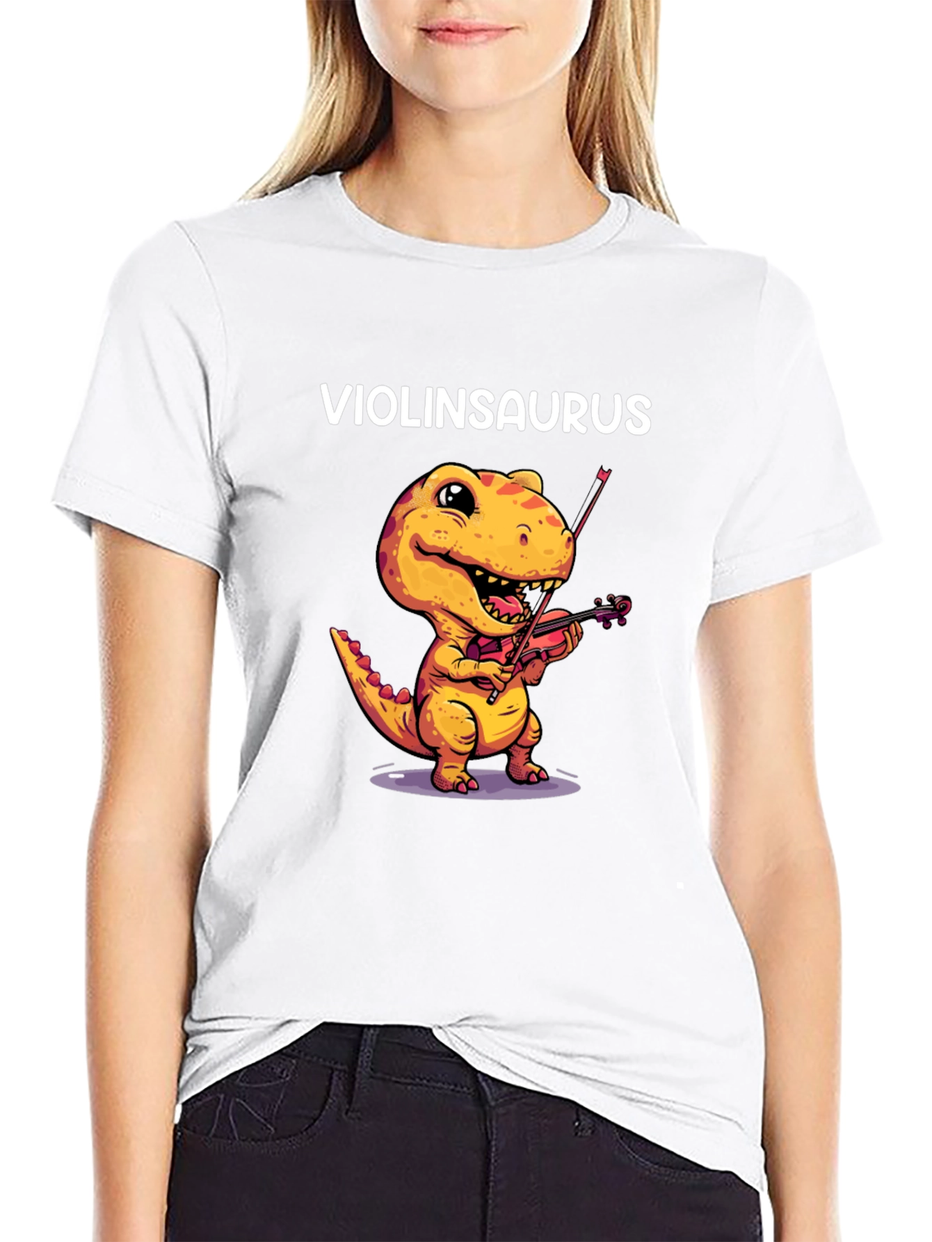 Violinsaurus T-Shirt - Dinosaur Violinist!