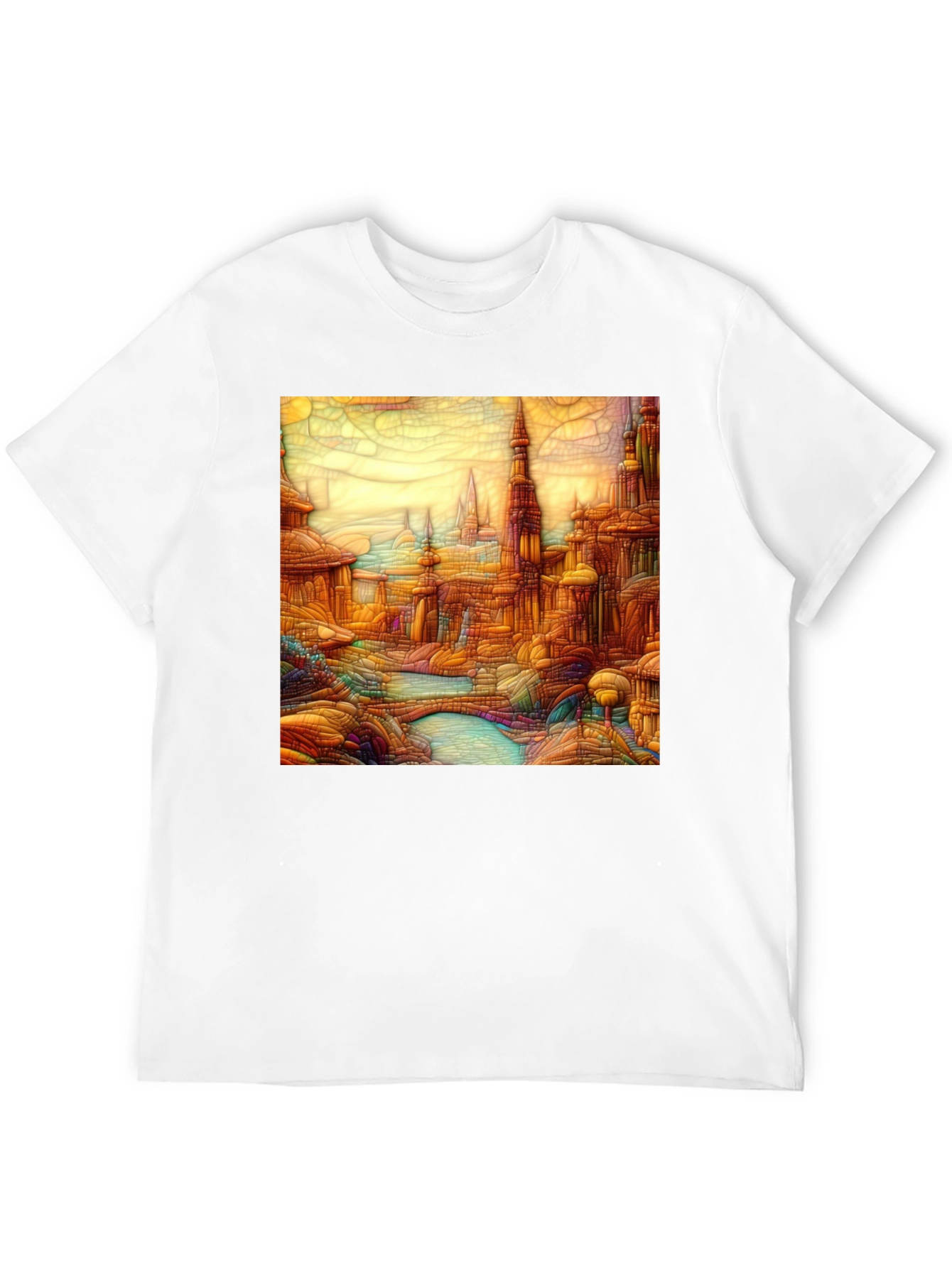 Cityscape Art Black T-Shirt