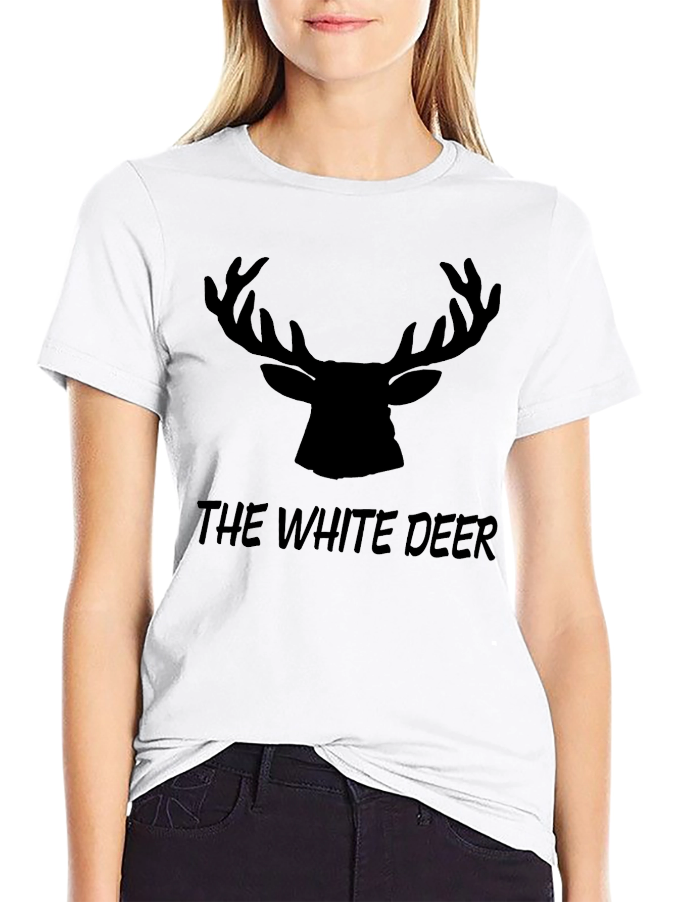 The White Deer Graphic Tee - Black