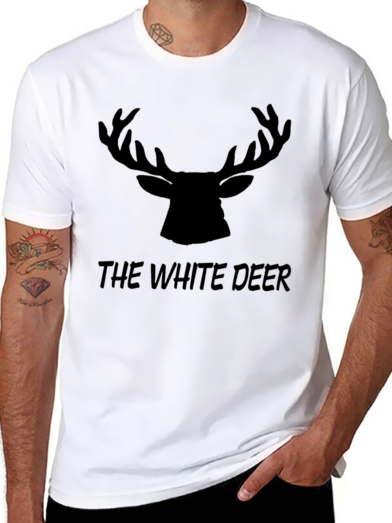 The White Deer Graphic Tee - Black