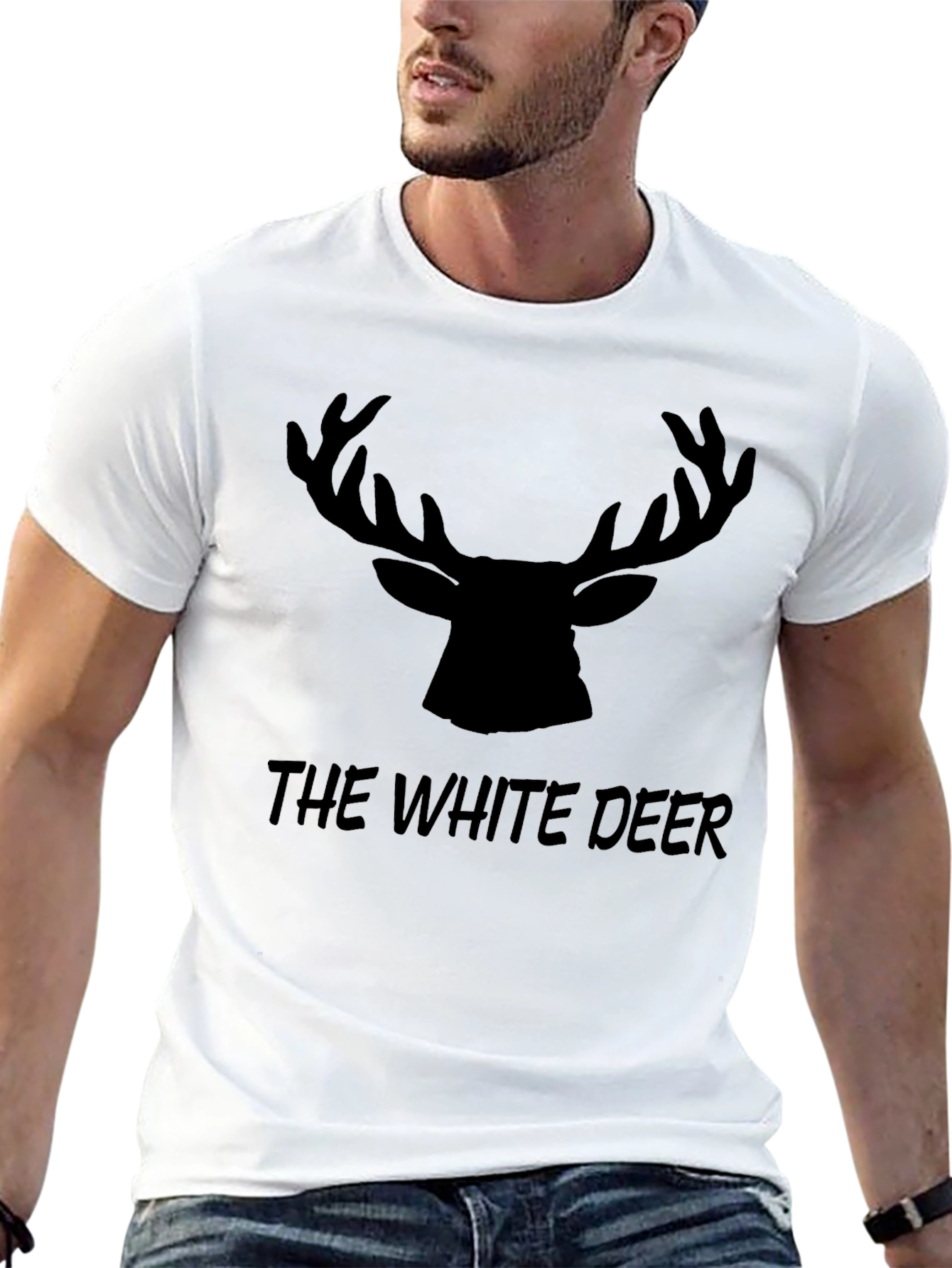 The White Deer Graphic Tee - Black