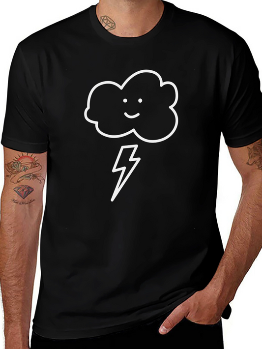 Stormy Cloud Graphic T-Shirt - Mens Black Tee