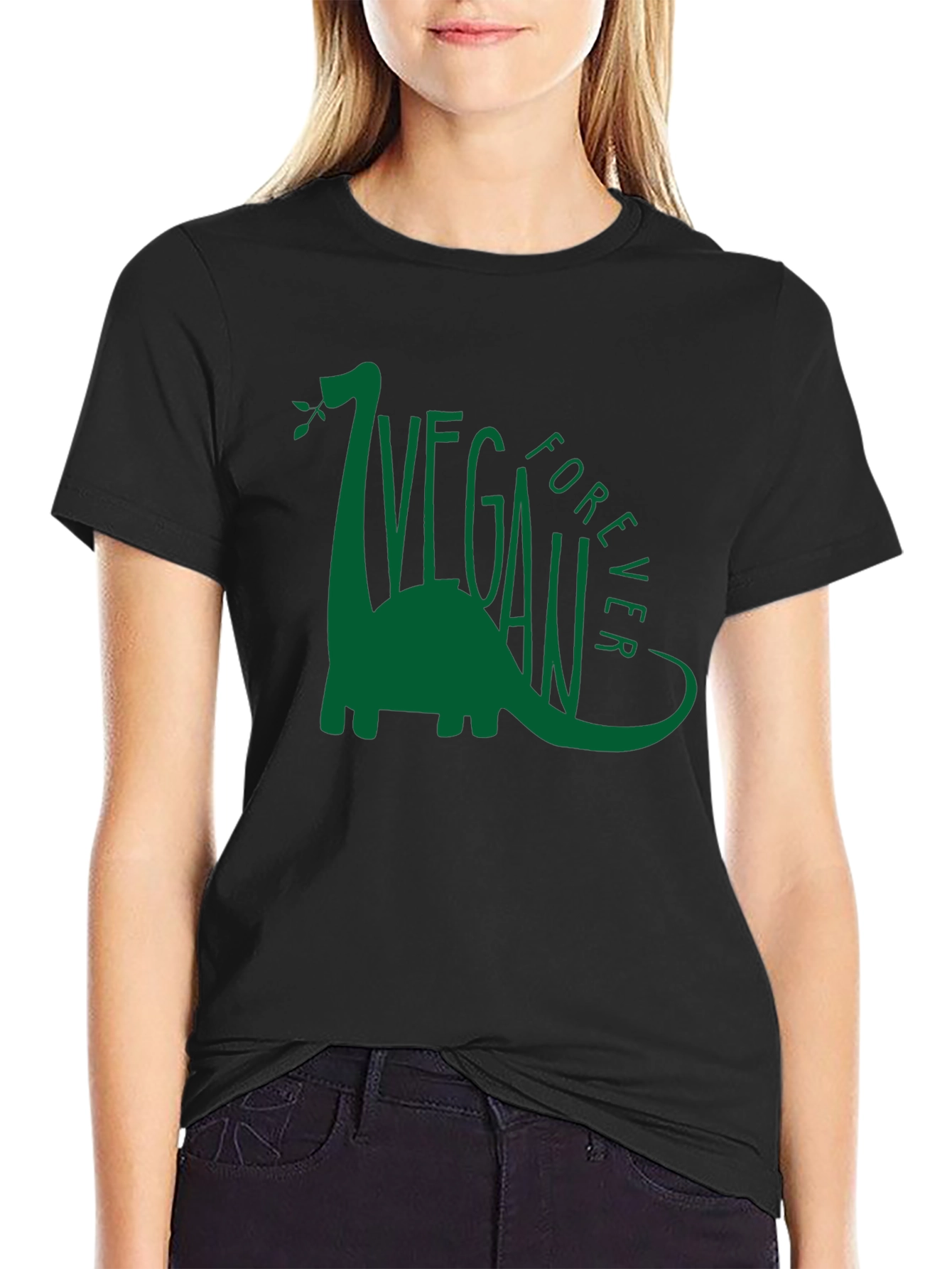 Vegan Forever Dinosaur Graphic Tee