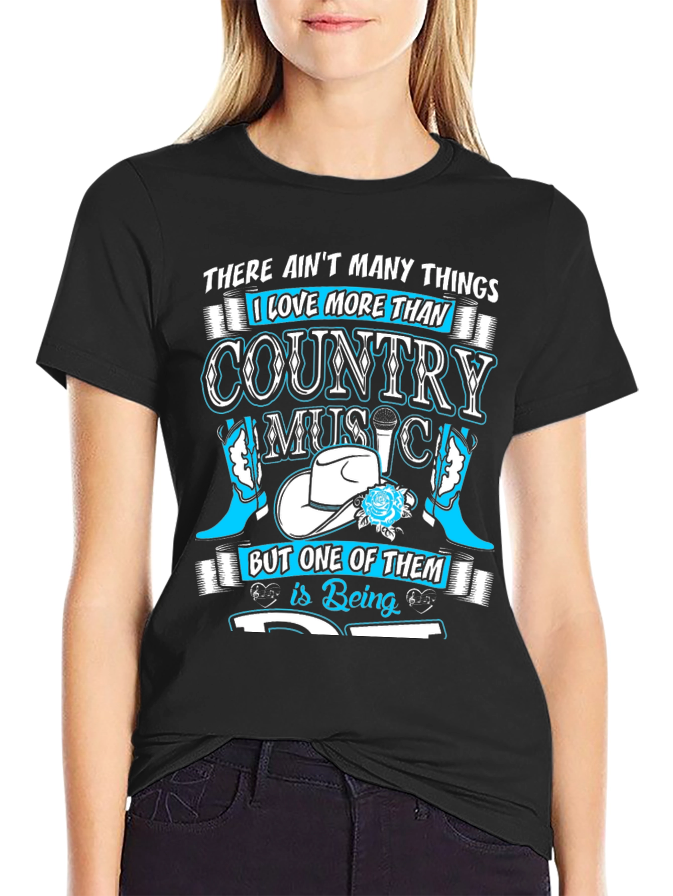 Country Music Lover Black T-Shirt