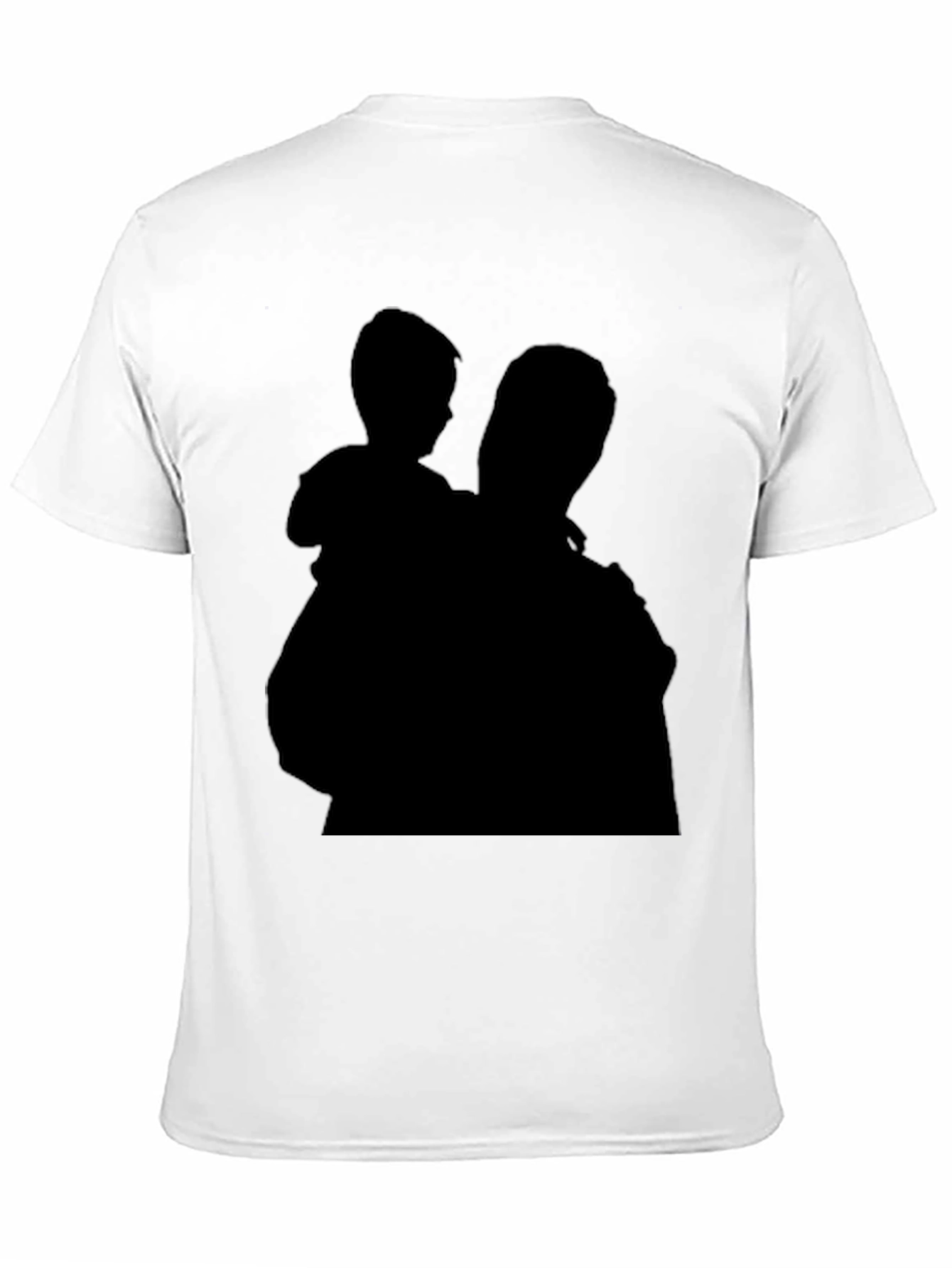Silhouette Father & Child Black T-Shirt