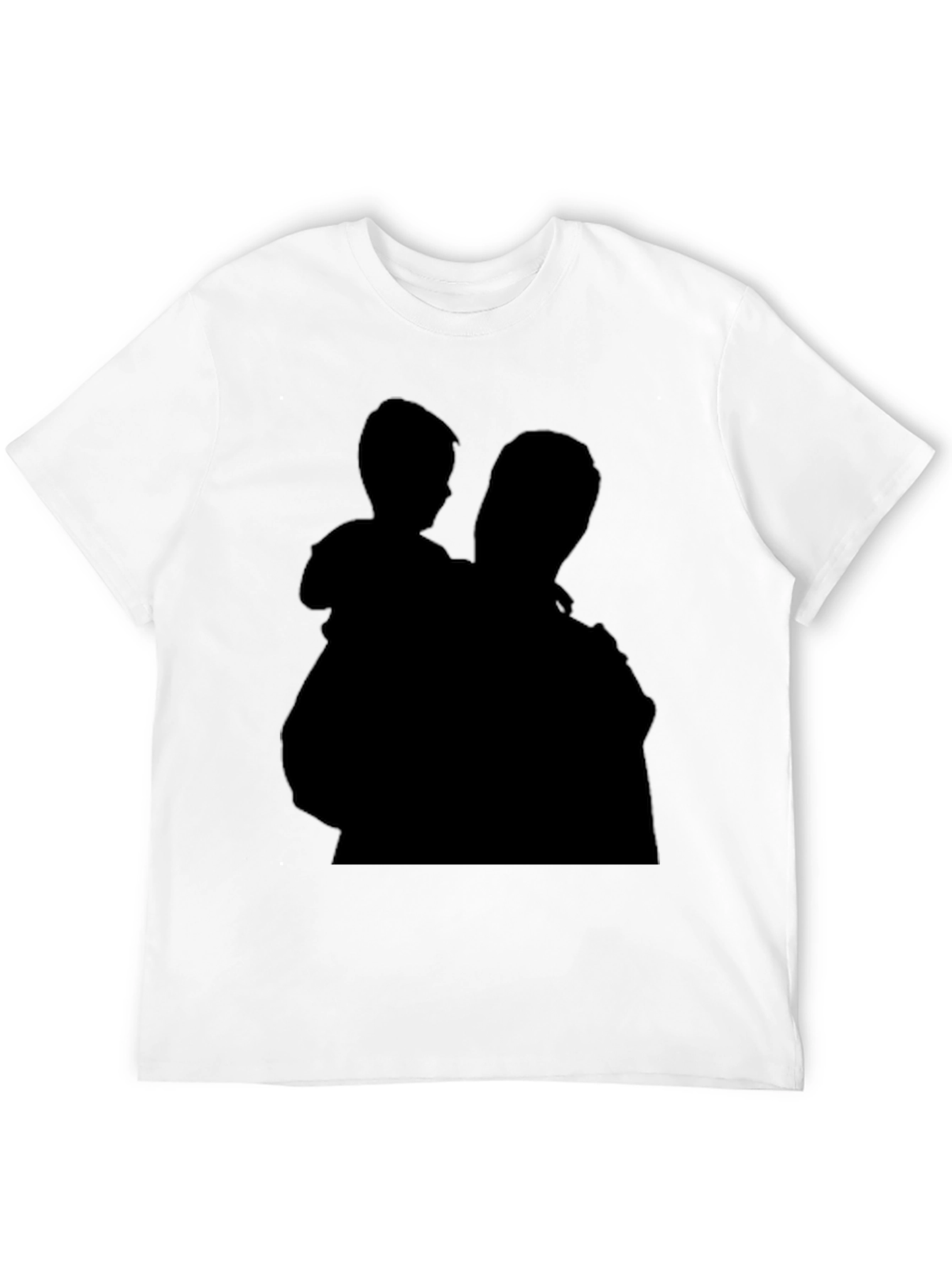 Silhouette Father & Child Black T-Shirt