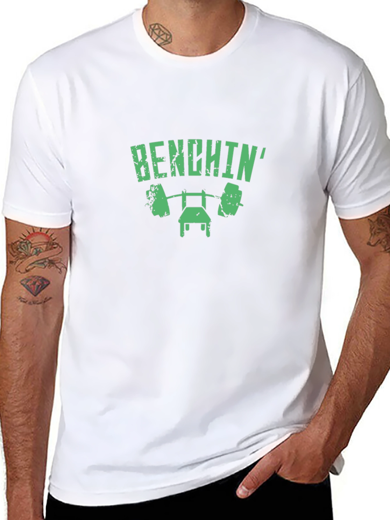 Bench Pressing T-Shirt - Gym Workout Apparel