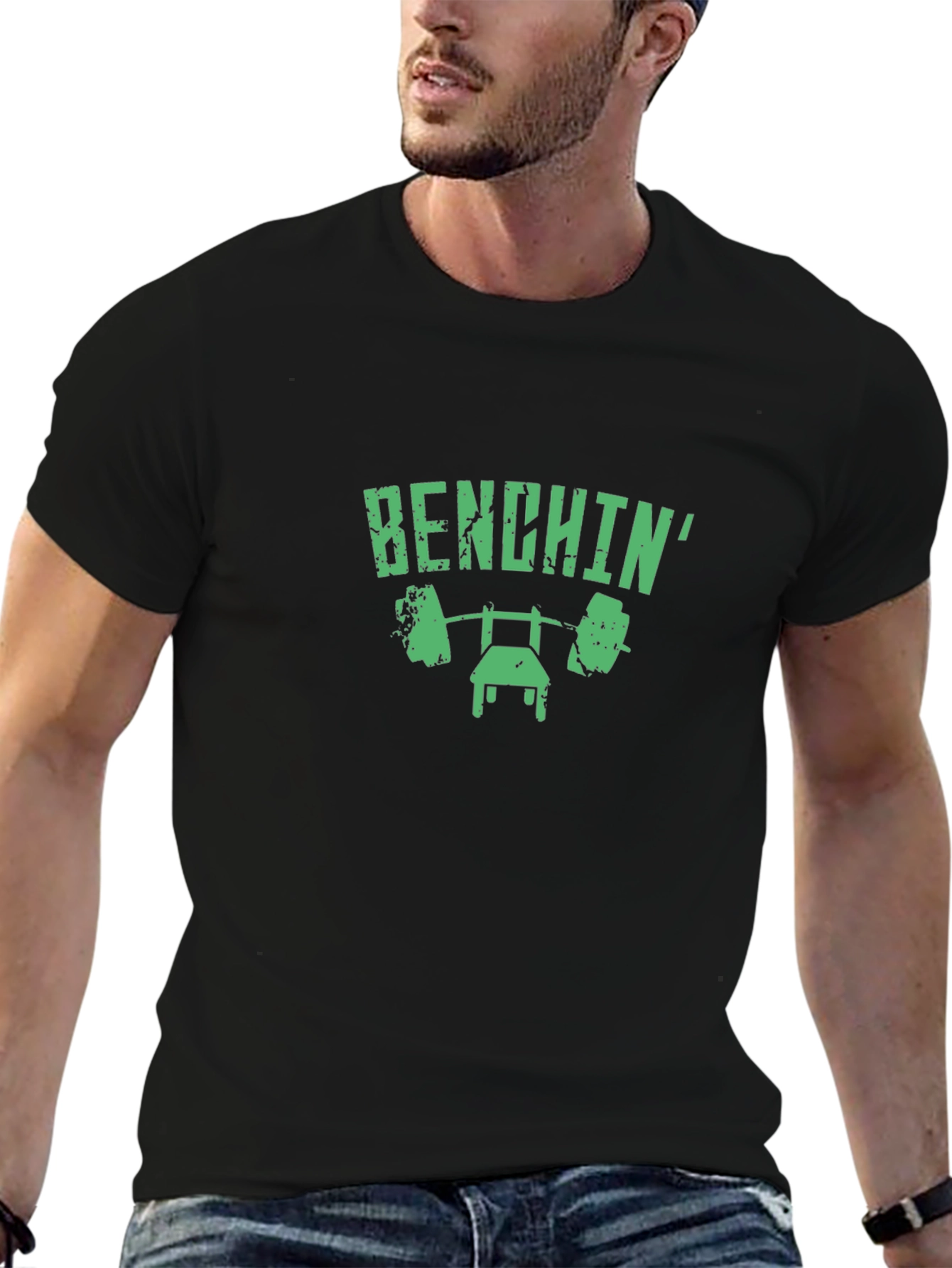 Bench Pressing T-Shirt - Gym Workout Apparel