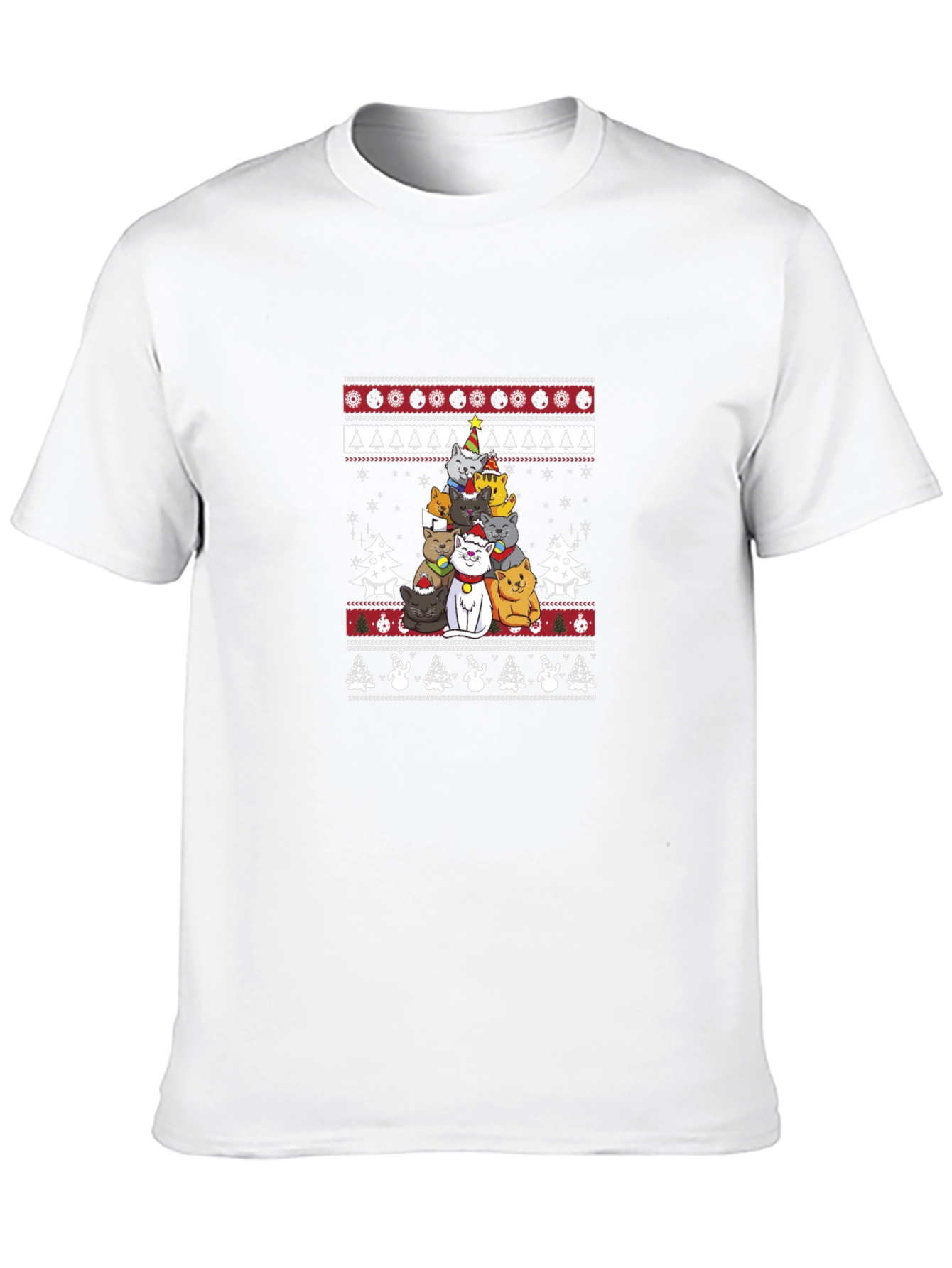 Christmas Cats T-Shirt Ugly Sweater Style