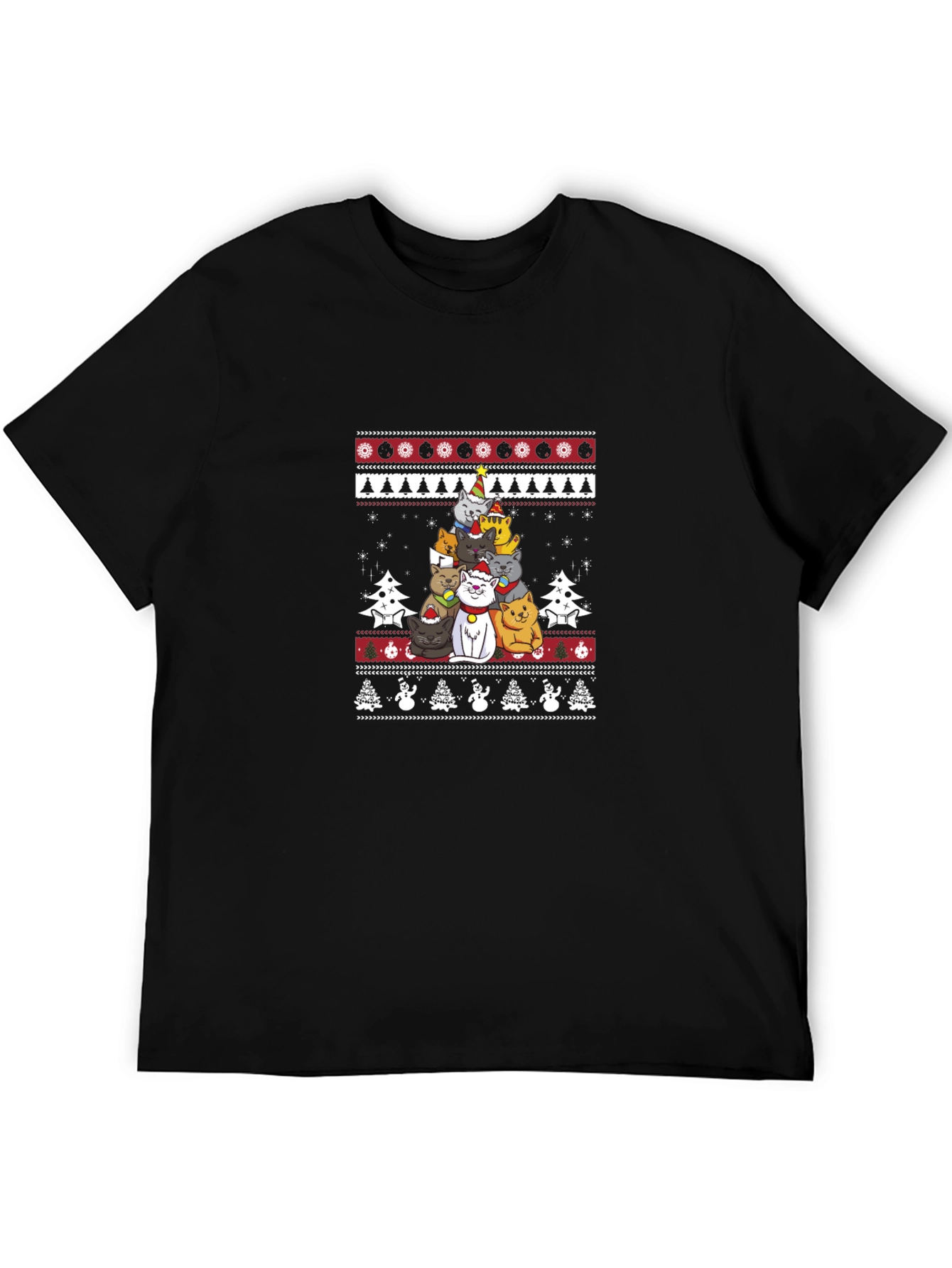 Christmas Cats T-Shirt Ugly Sweater Style
