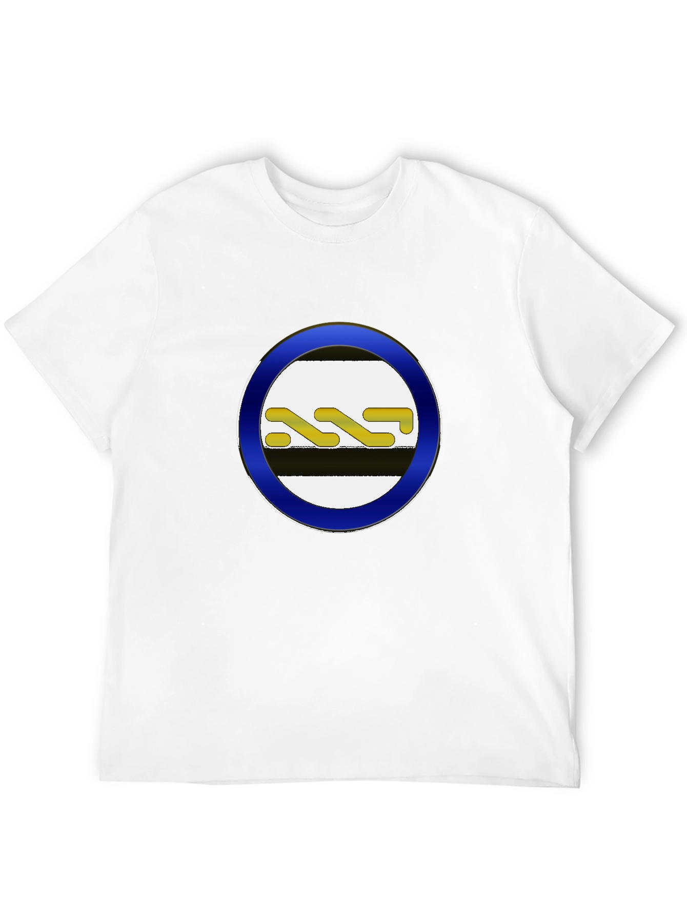 Striped Circle Graphic Black Tee