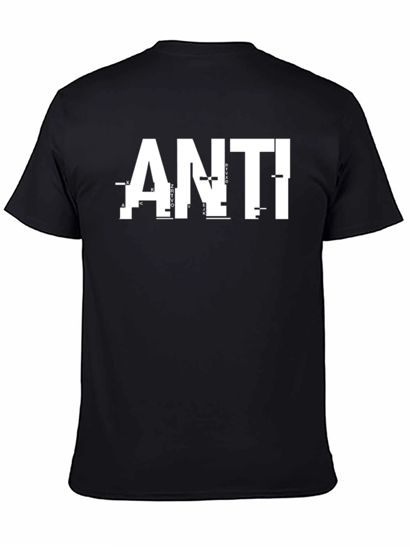 Anti Glitch Graphic Black T-Shirt