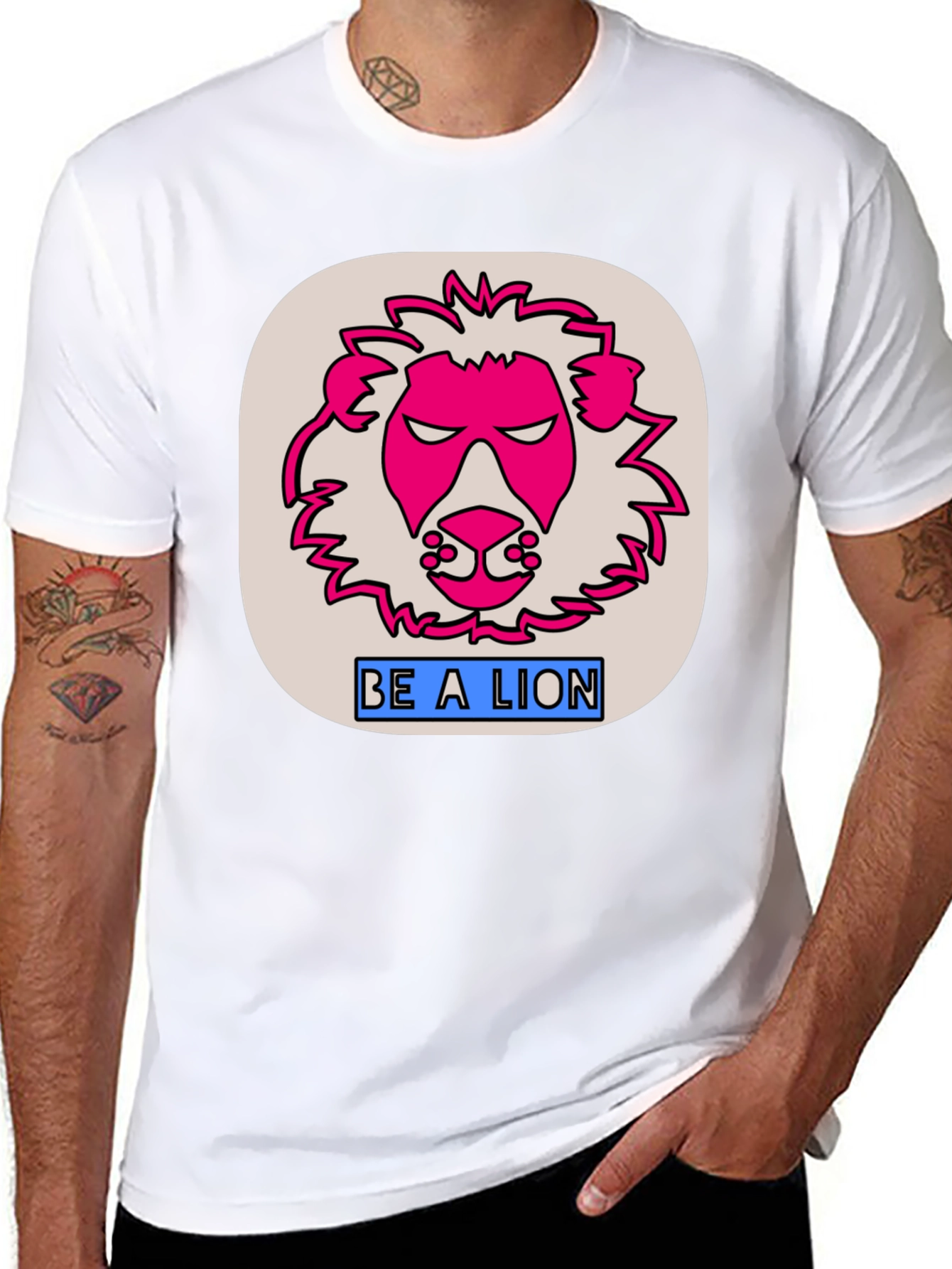 Be A Lion Graphic T-Shirt - Bold Statement Tee