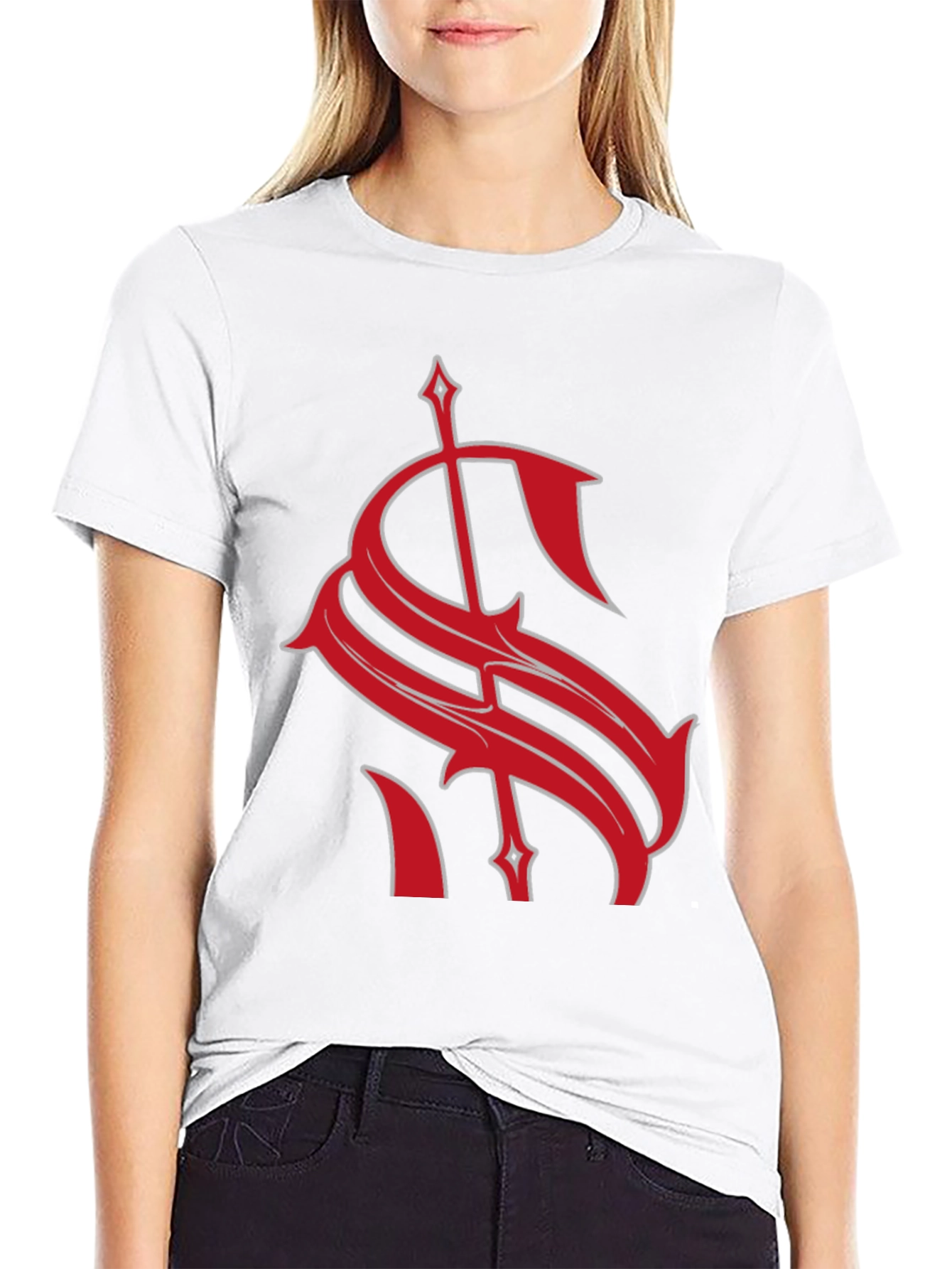 Bold Red Graphic Tee - Statement Dollar Sign Design