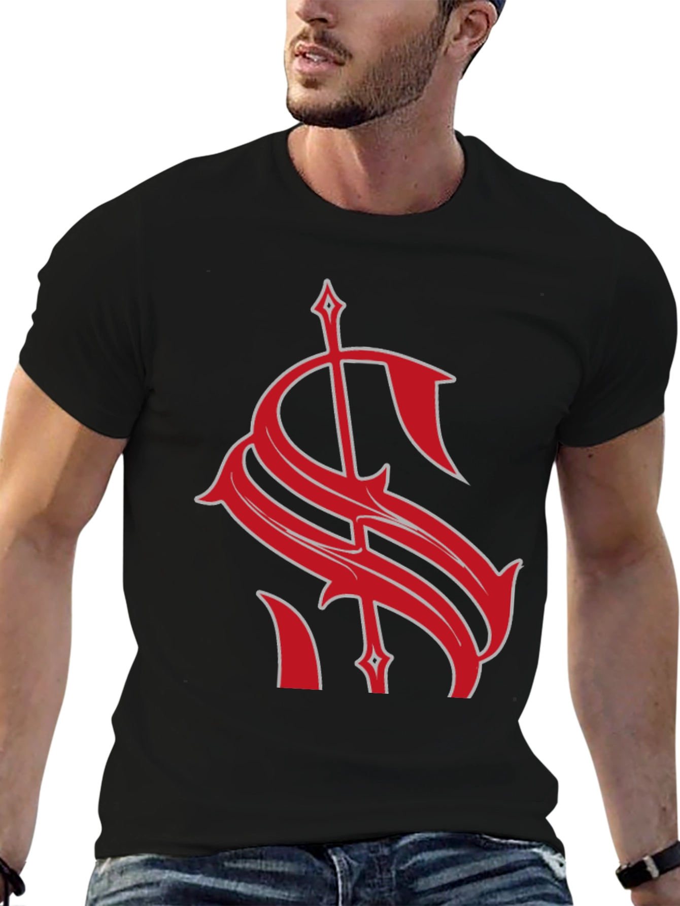 Bold Red Graphic Tee - Statement Dollar Sign Design