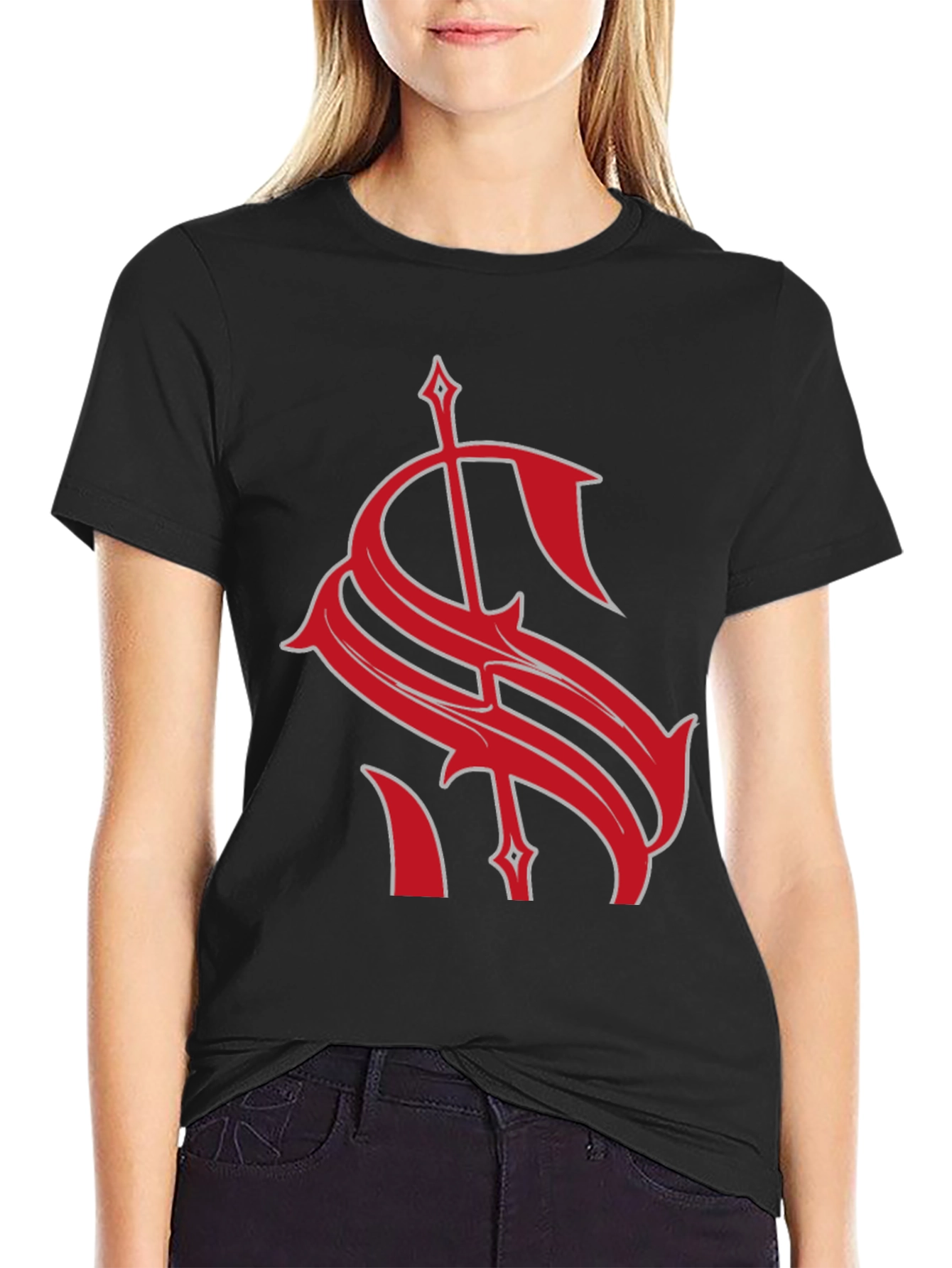 Bold Red Graphic Tee - Statement Dollar Sign Design