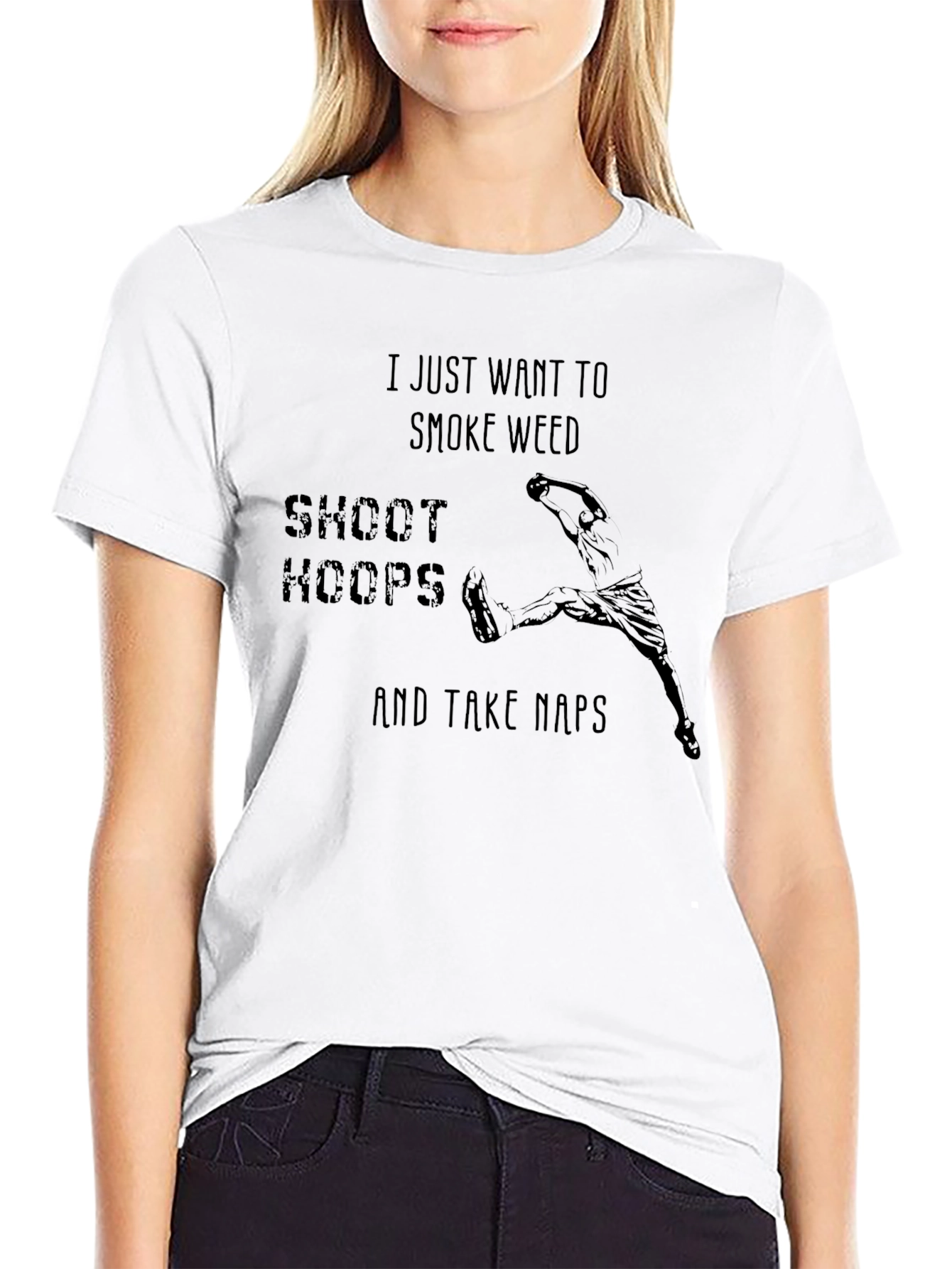 Smoke Weed Shoot Hoops Graphic Tee