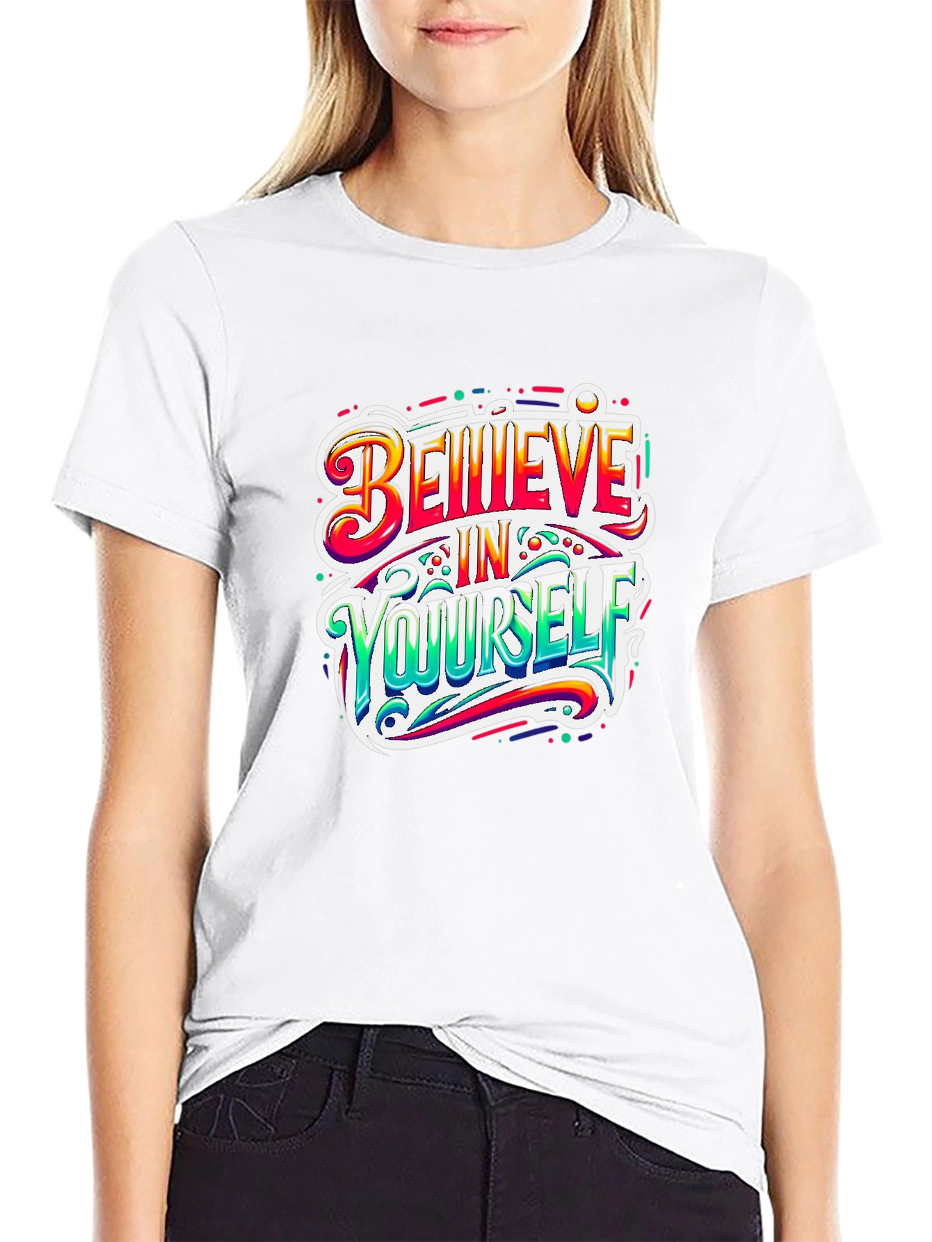 Believe in Yourself Graphic Tee - Black
