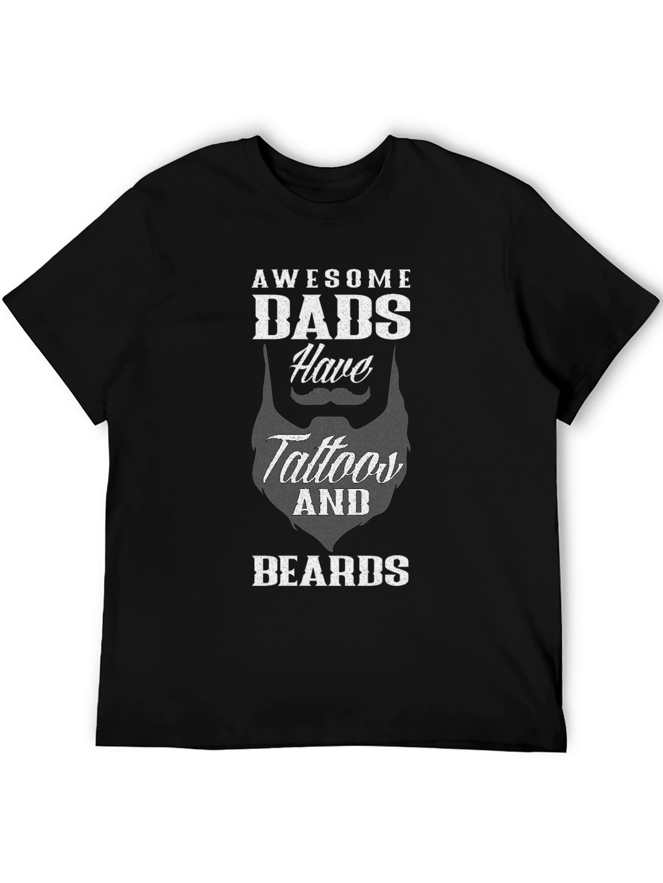 Awesome Dads Tattoo & Beard T-Shirt