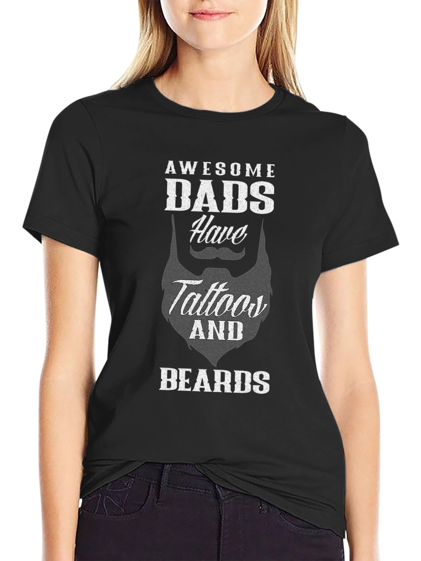 Awesome Dads Tattoo & Beard T-Shirt