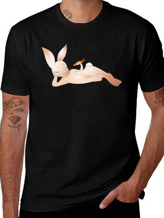 Cool Bunny Graphic Black T-Shirt