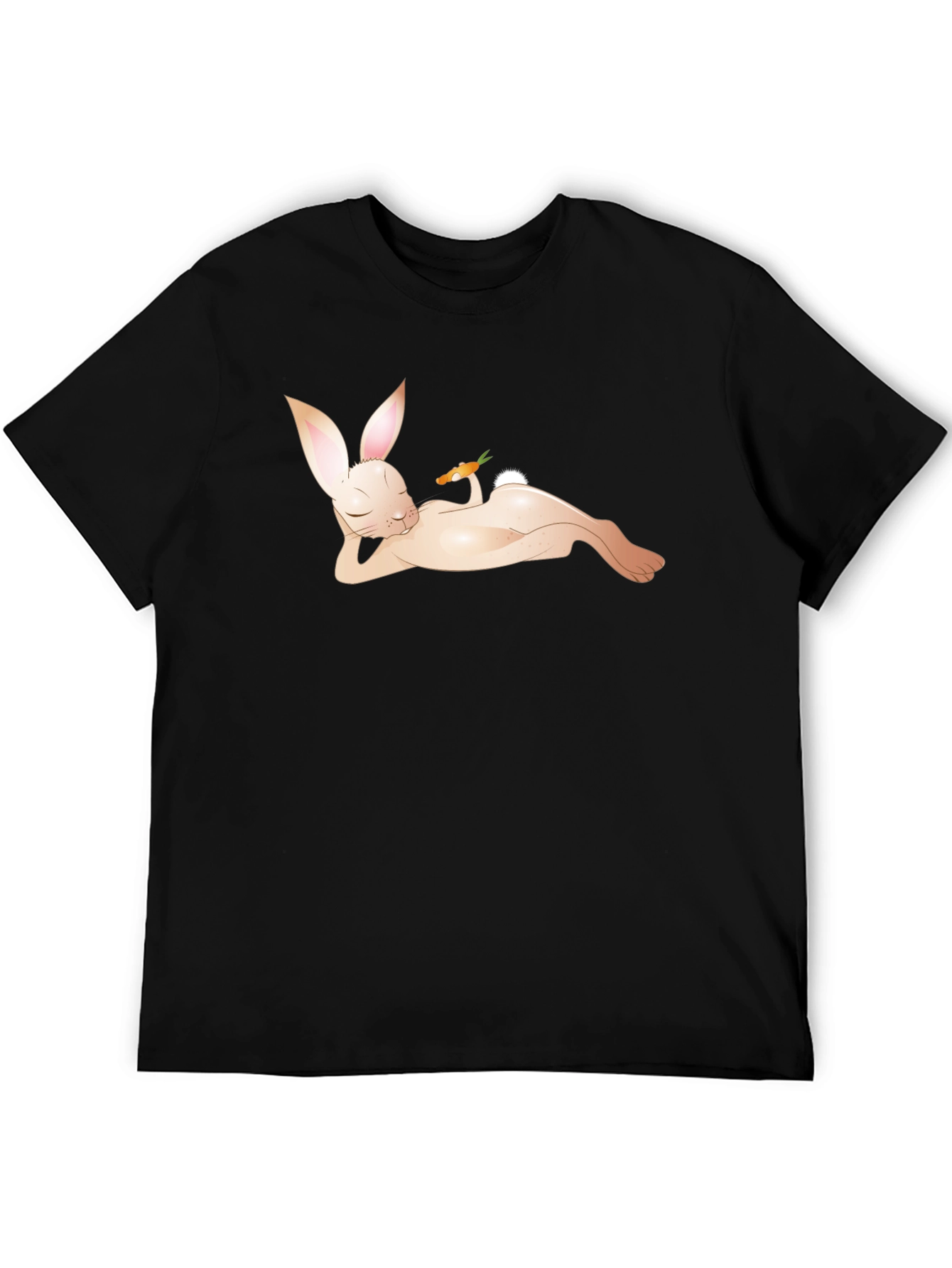 Cool Bunny Graphic Black T-Shirt