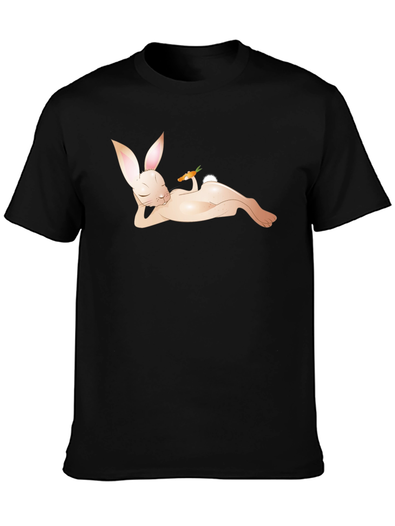 Cool Bunny Graphic Black T-Shirt