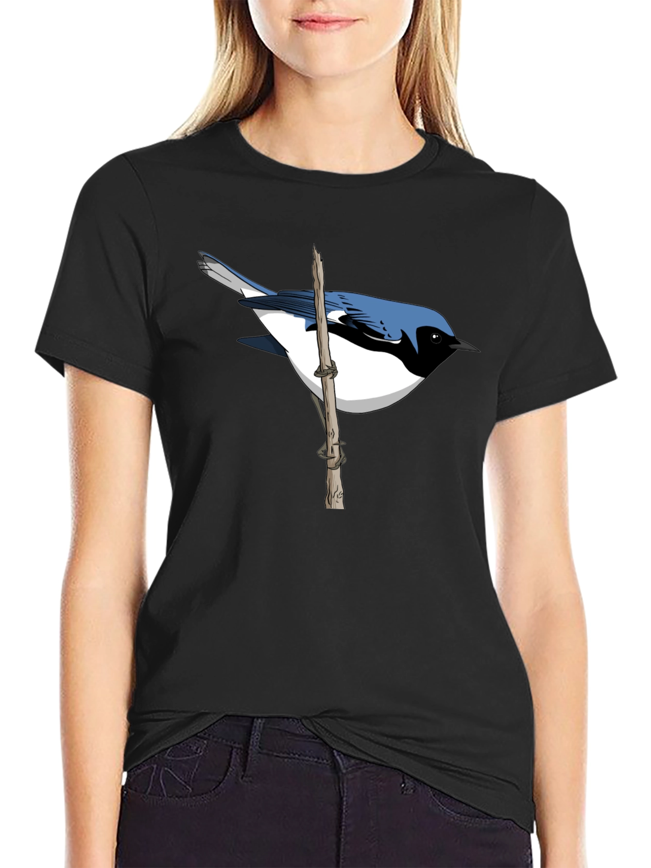 Blue Bird on Branch Graphic Tee