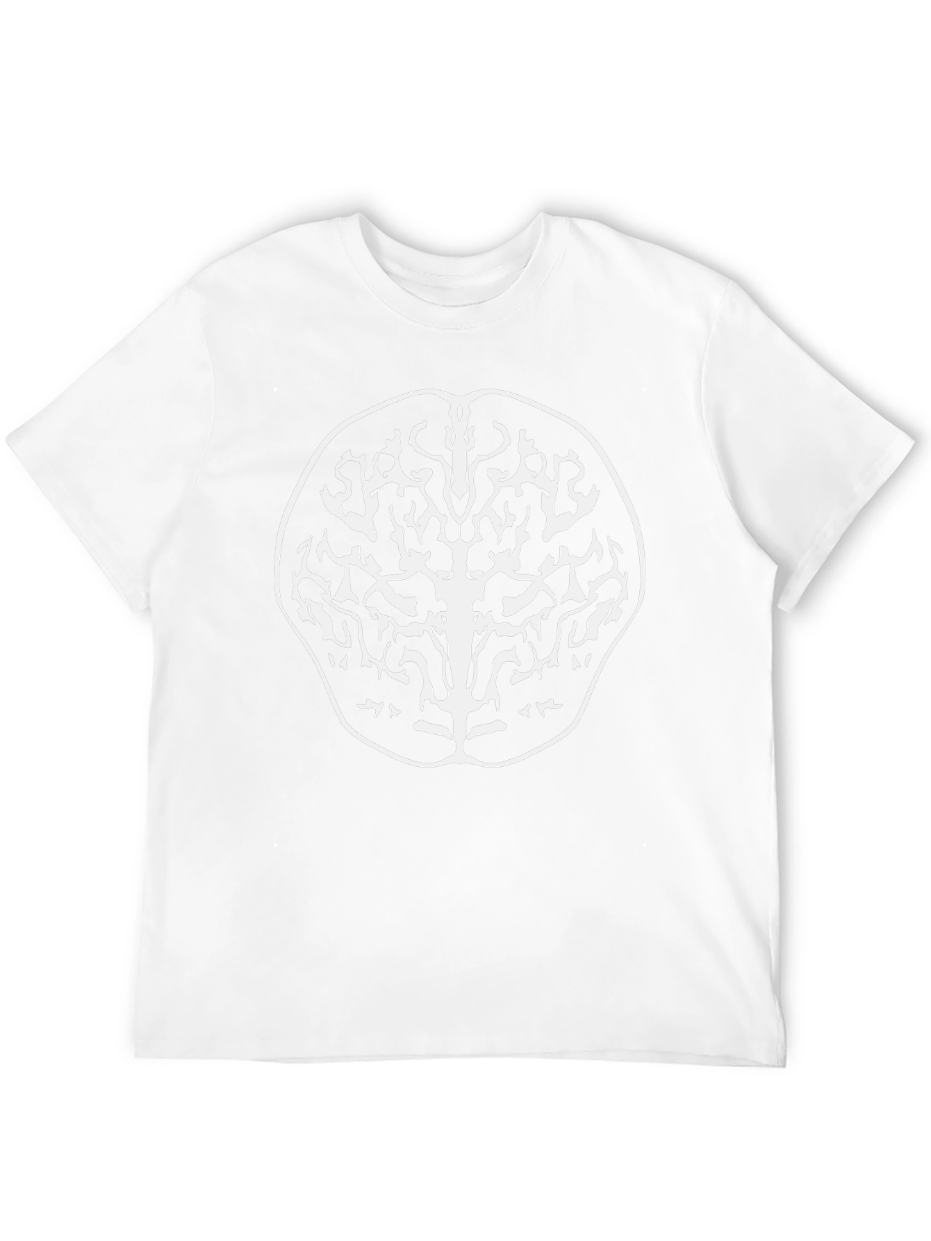 Abstract Brain Tree Graphic Tee - Black