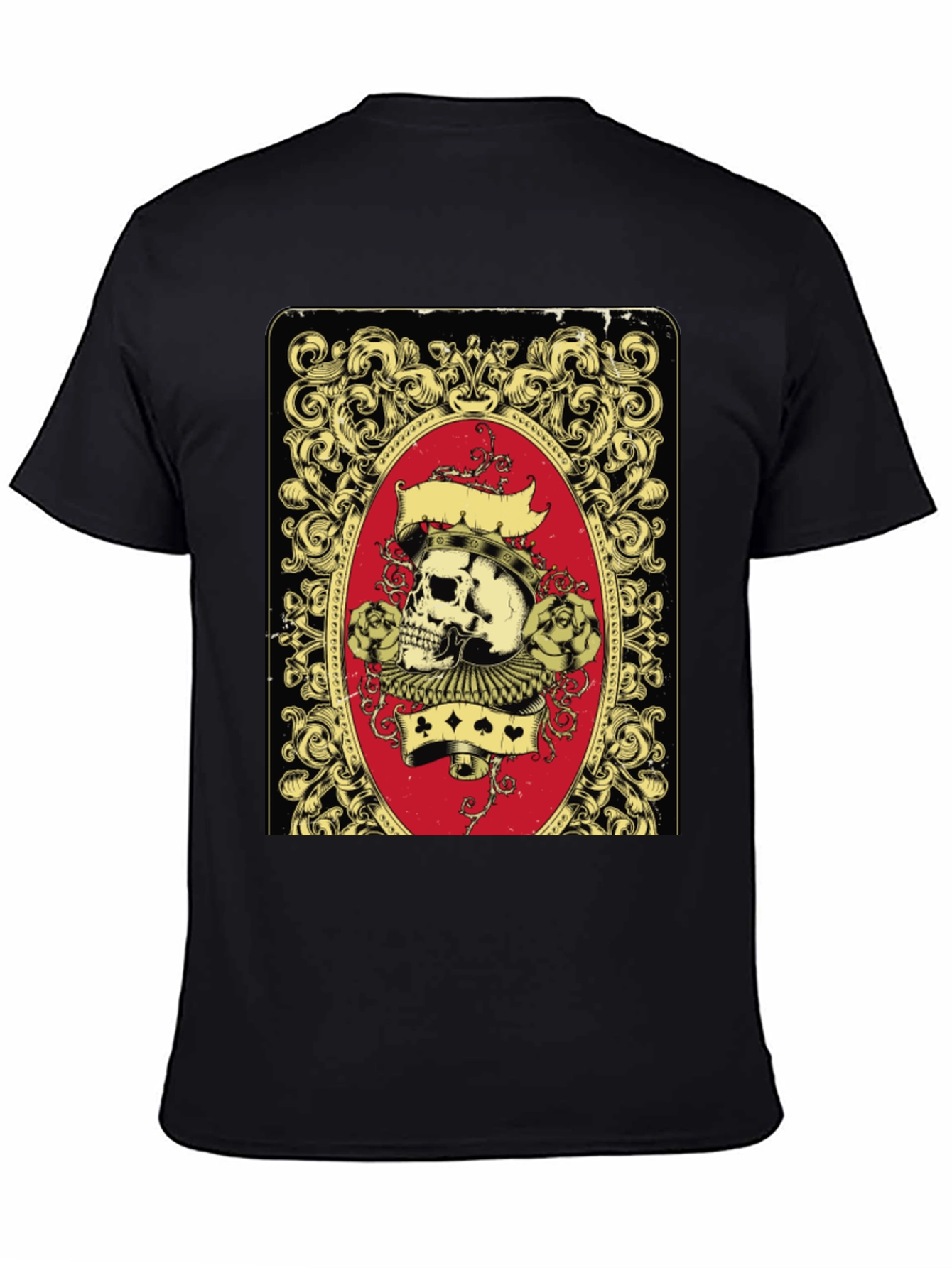 Skull Playing Card Graphic T-Shirt