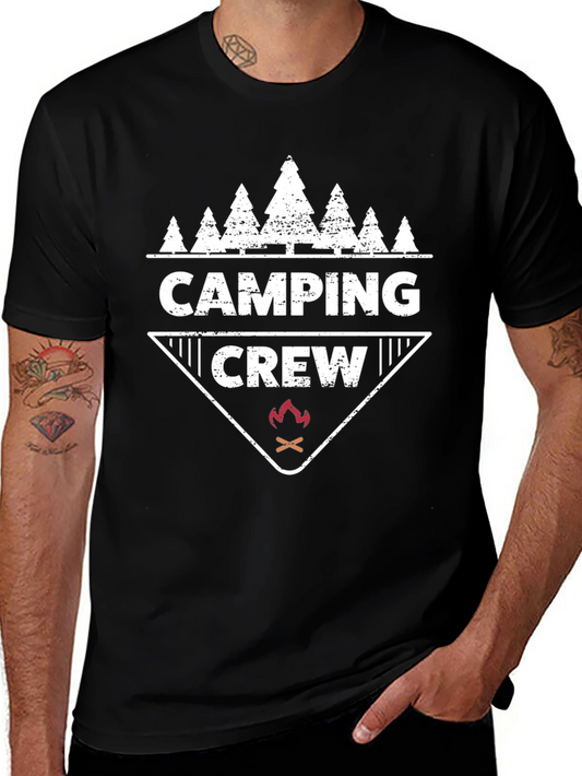 Camping Crew Black Graphic Tee Shirt