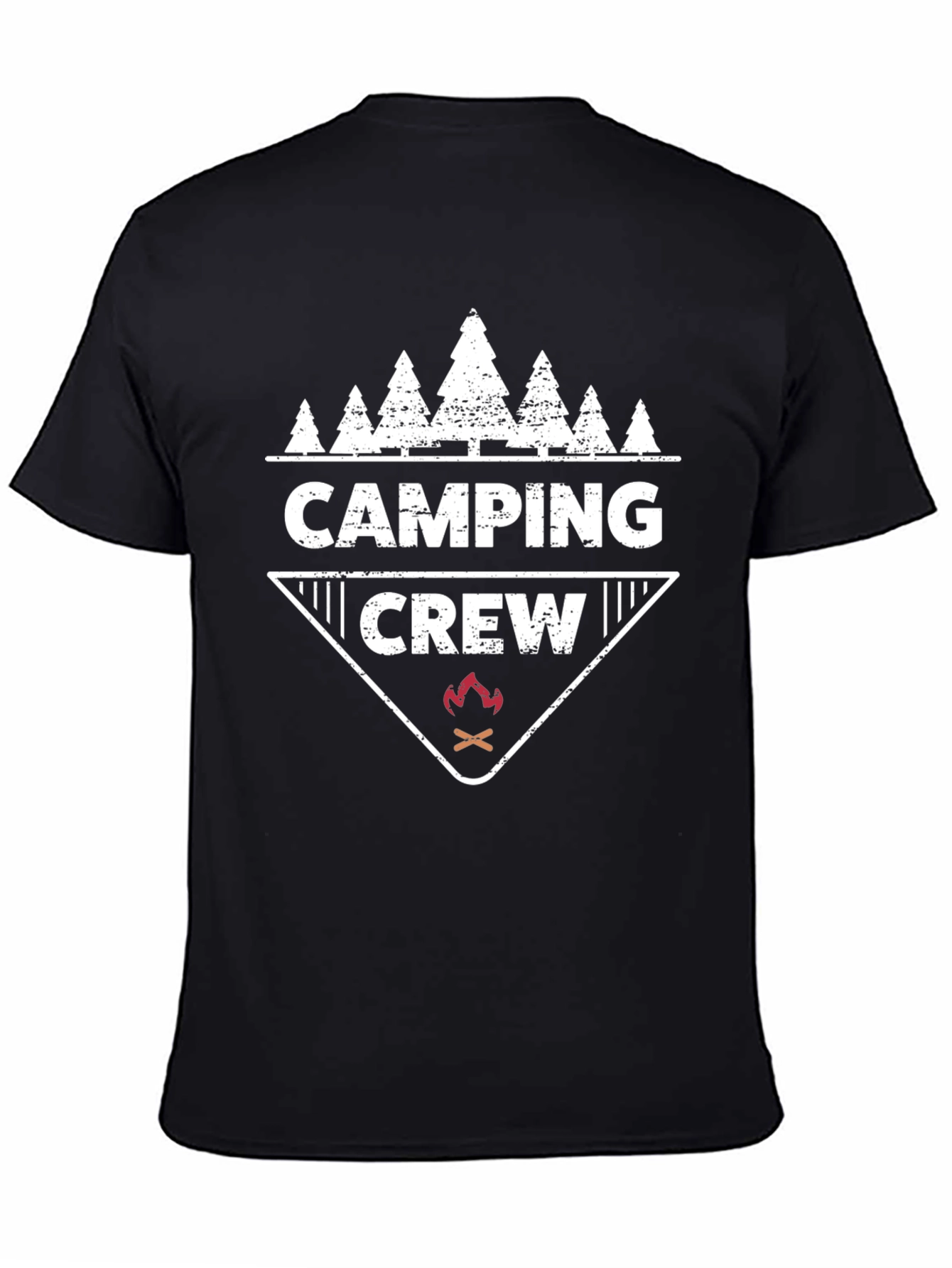 Camping Crew Black Graphic Tee Shirt