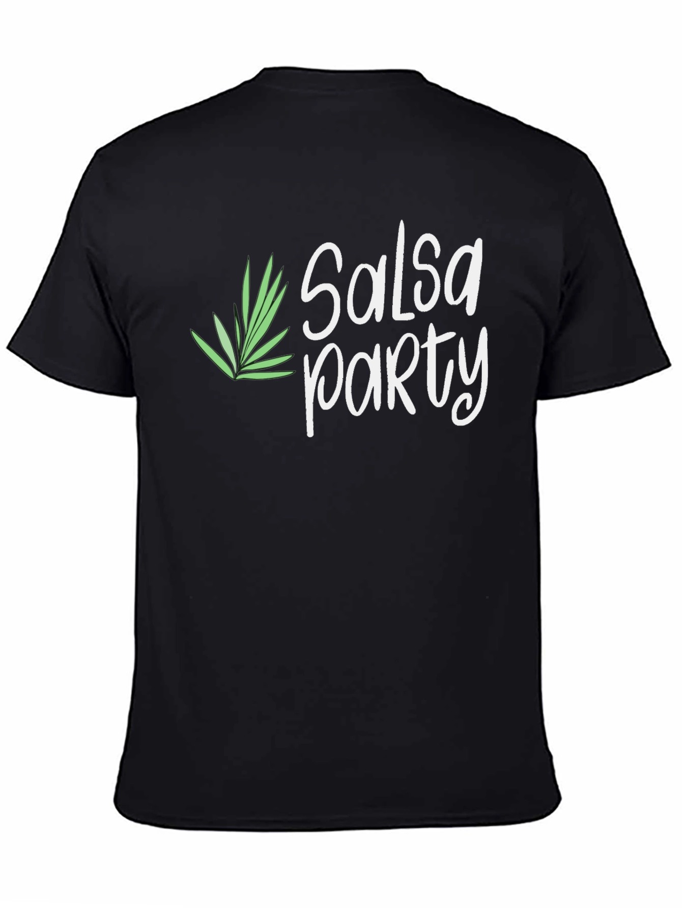 Salsa Party Graphic Tee - Black Cotton T-Shirt