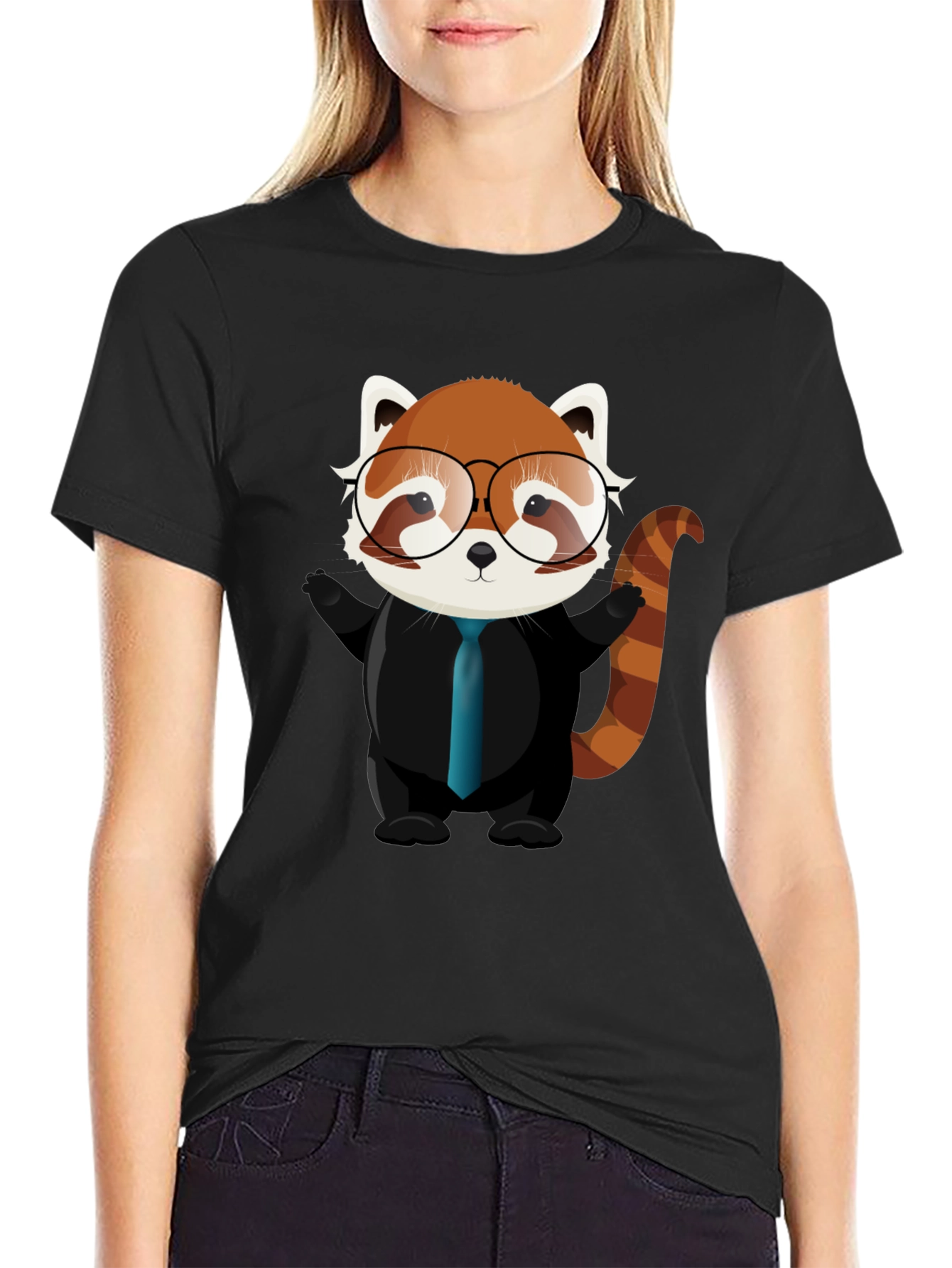 Red Panda in Suit Graphic Tee