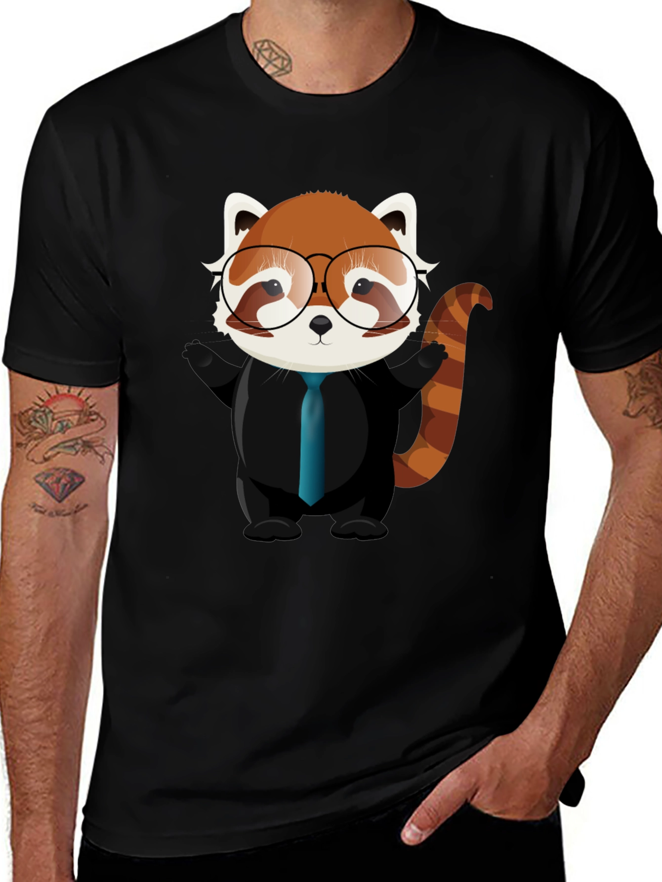 Red Panda in Suit Graphic Tee