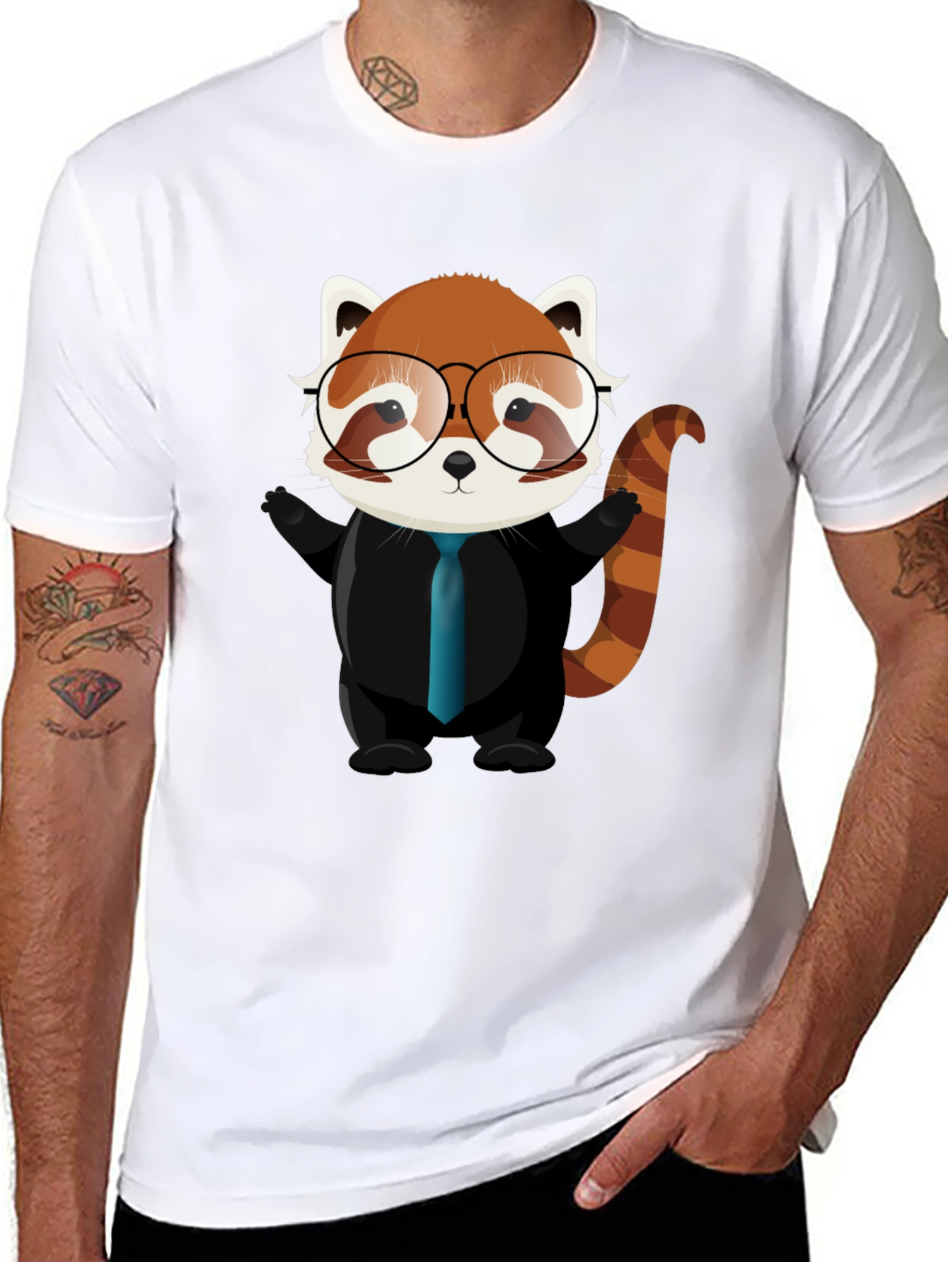 Red Panda in Suit Graphic Tee