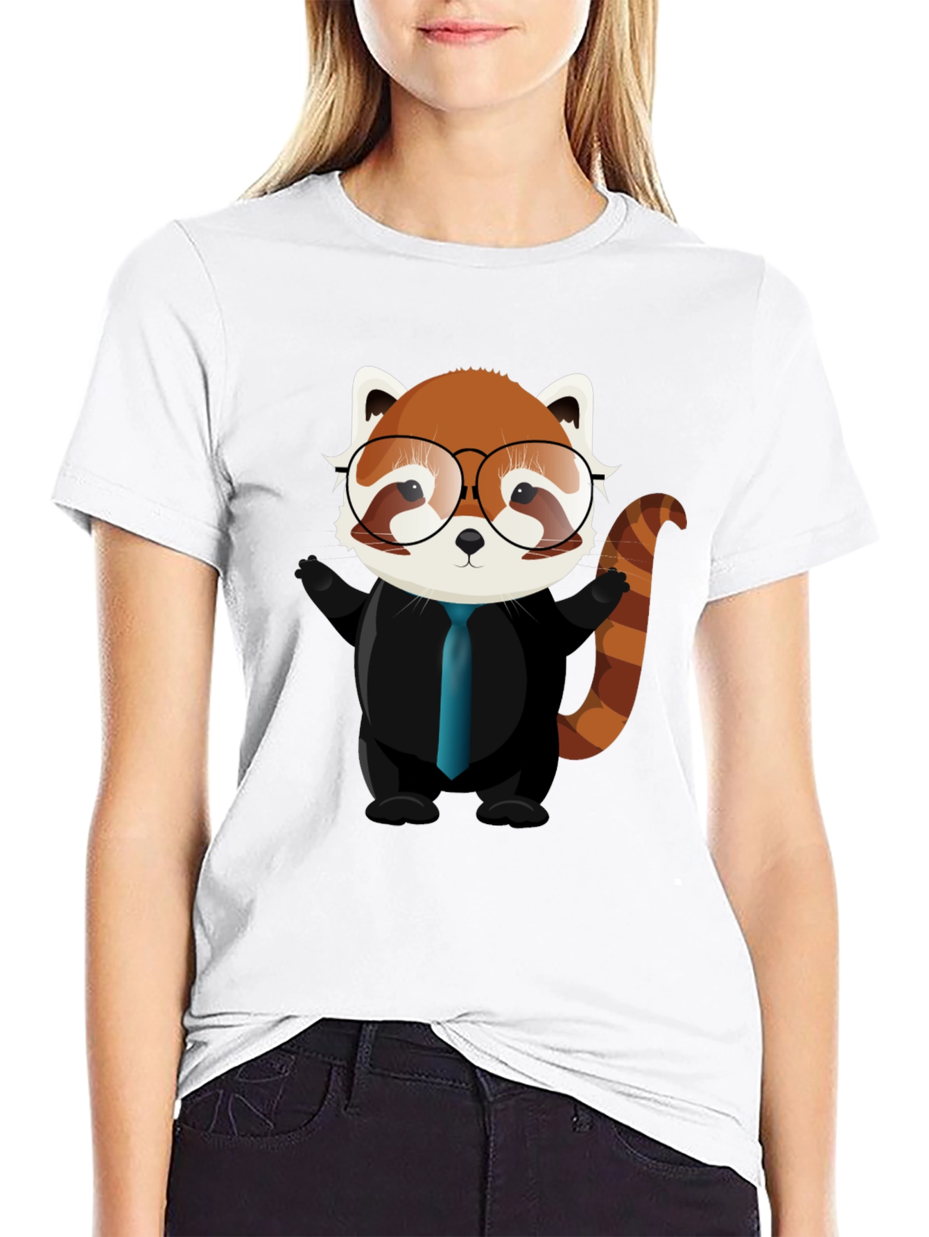Red Panda in Suit Graphic Tee