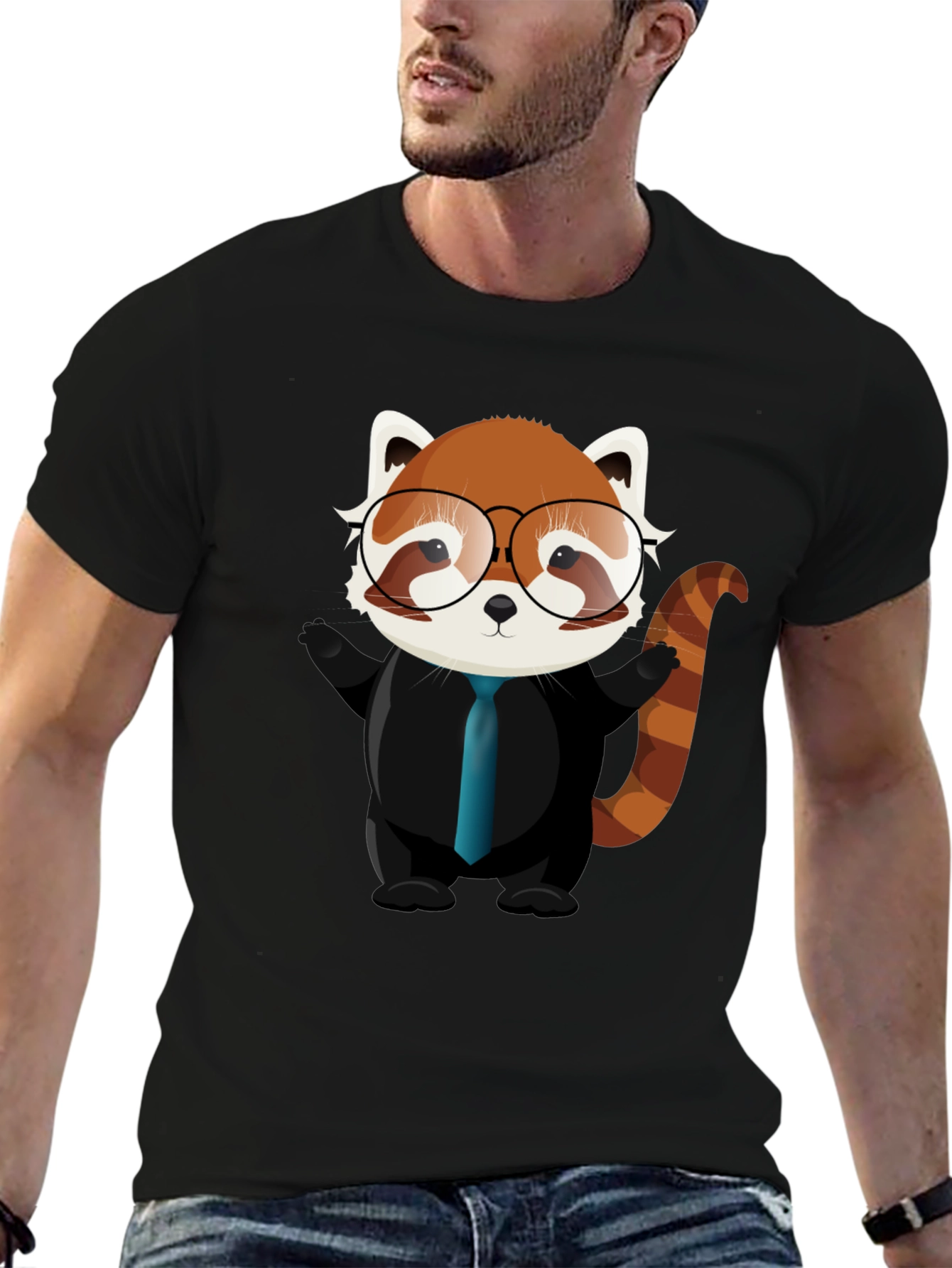 Red Panda in Suit Graphic Tee