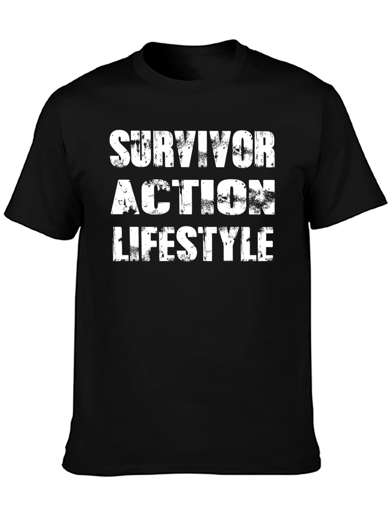 Survivor Action Lifestyle Black Graphic T-Shirt
