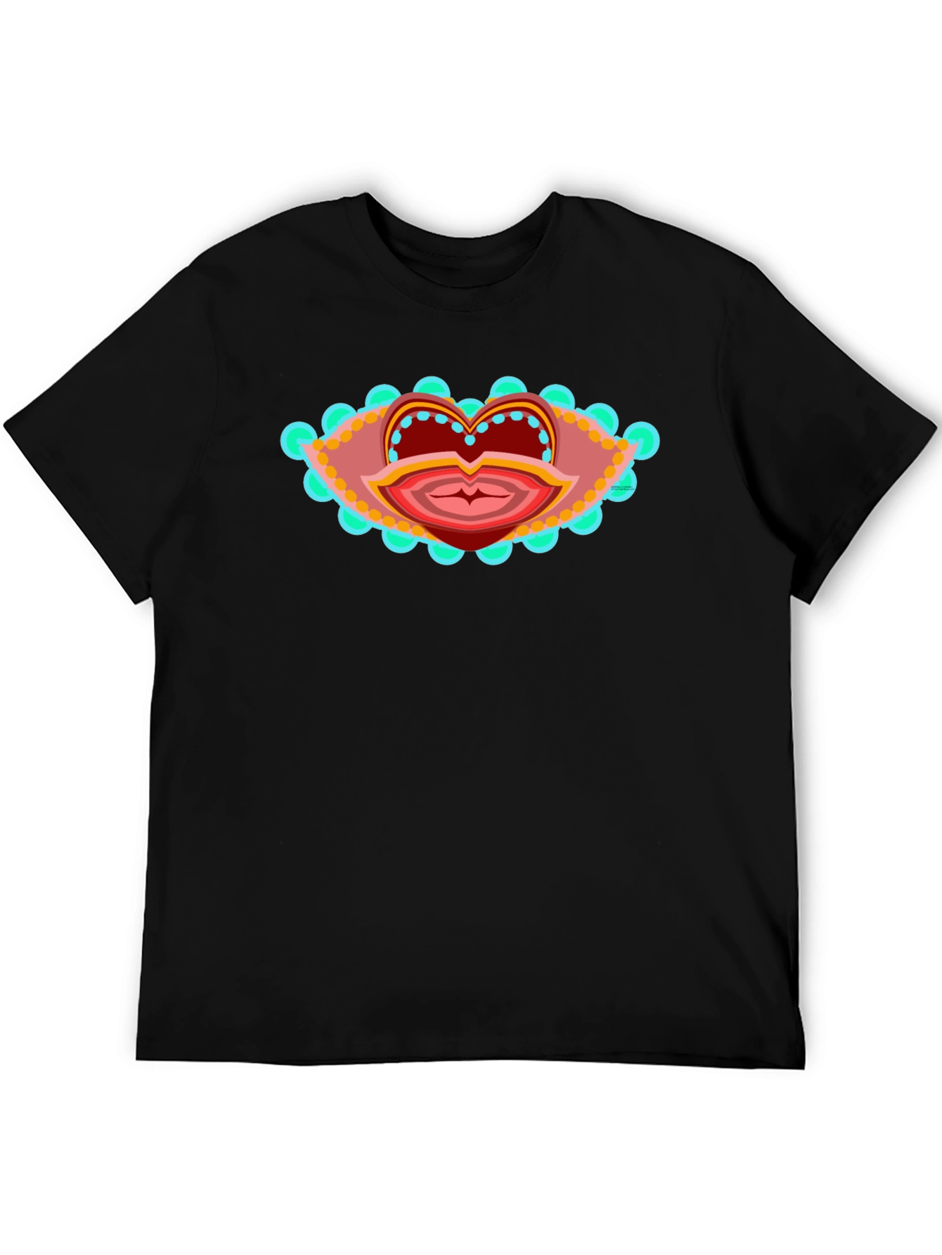 Abstract Lip Art T-Shirt - Unique Graphic Tee