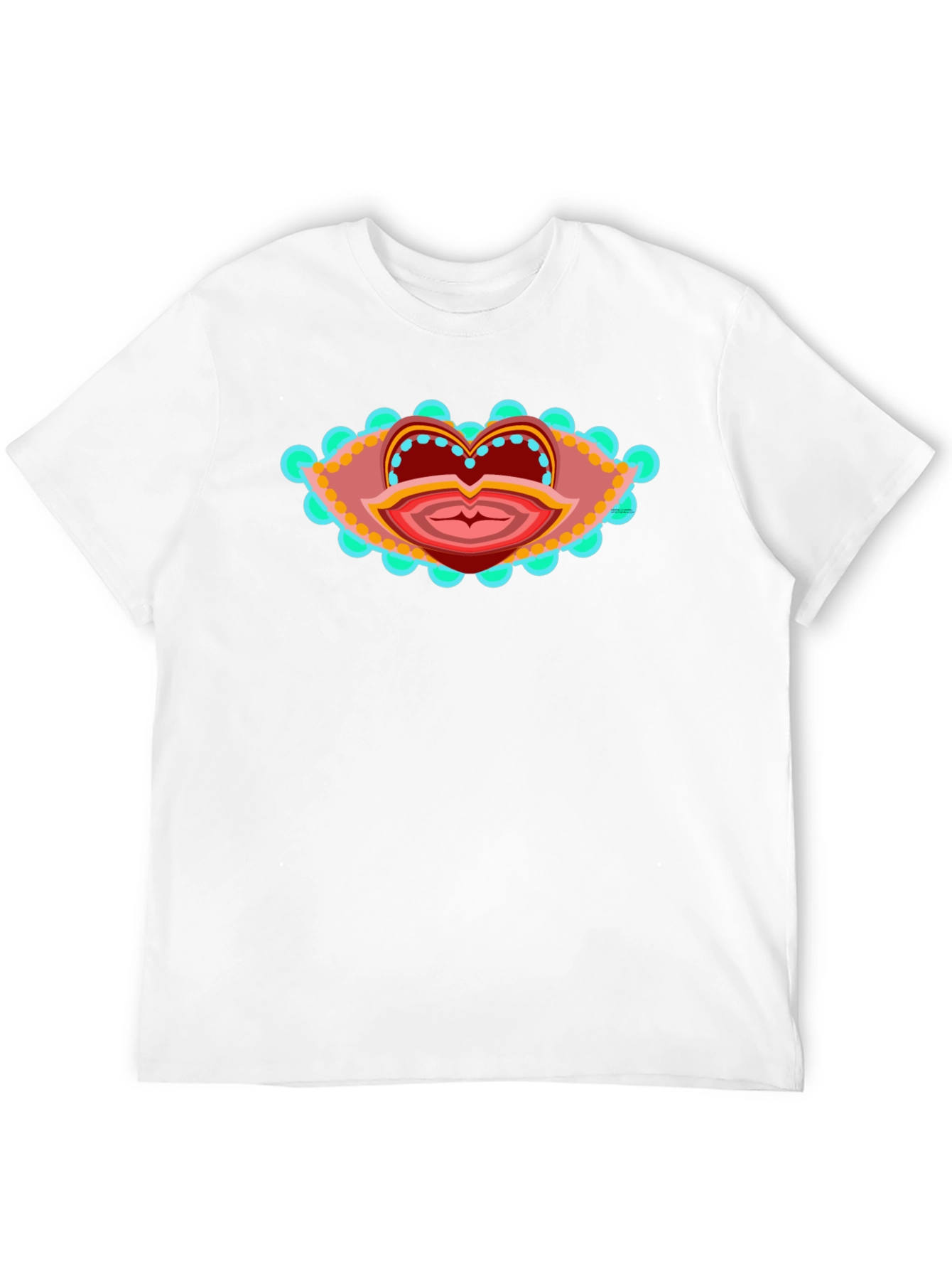 Abstract Lip Art T-Shirt - Unique Graphic Tee