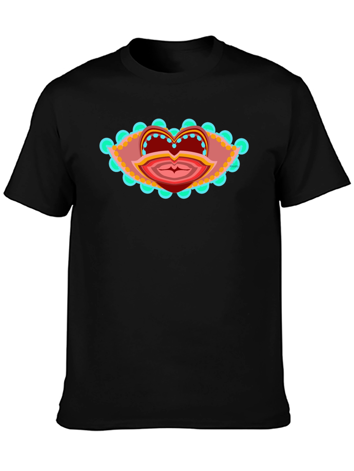 Abstract Lip Art T-Shirt - Unique Graphic Tee